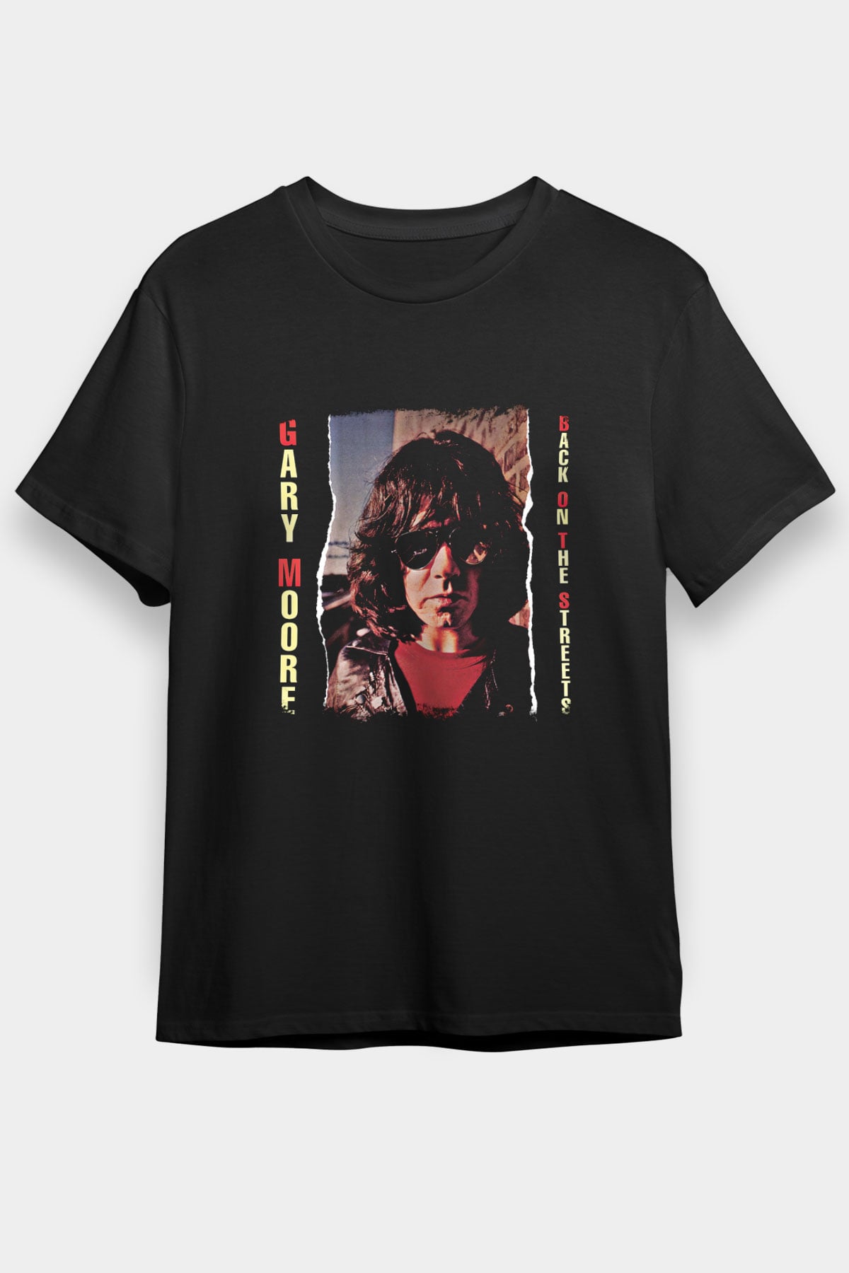 Gary Moore Baskılı Unisex Siyah Tişört