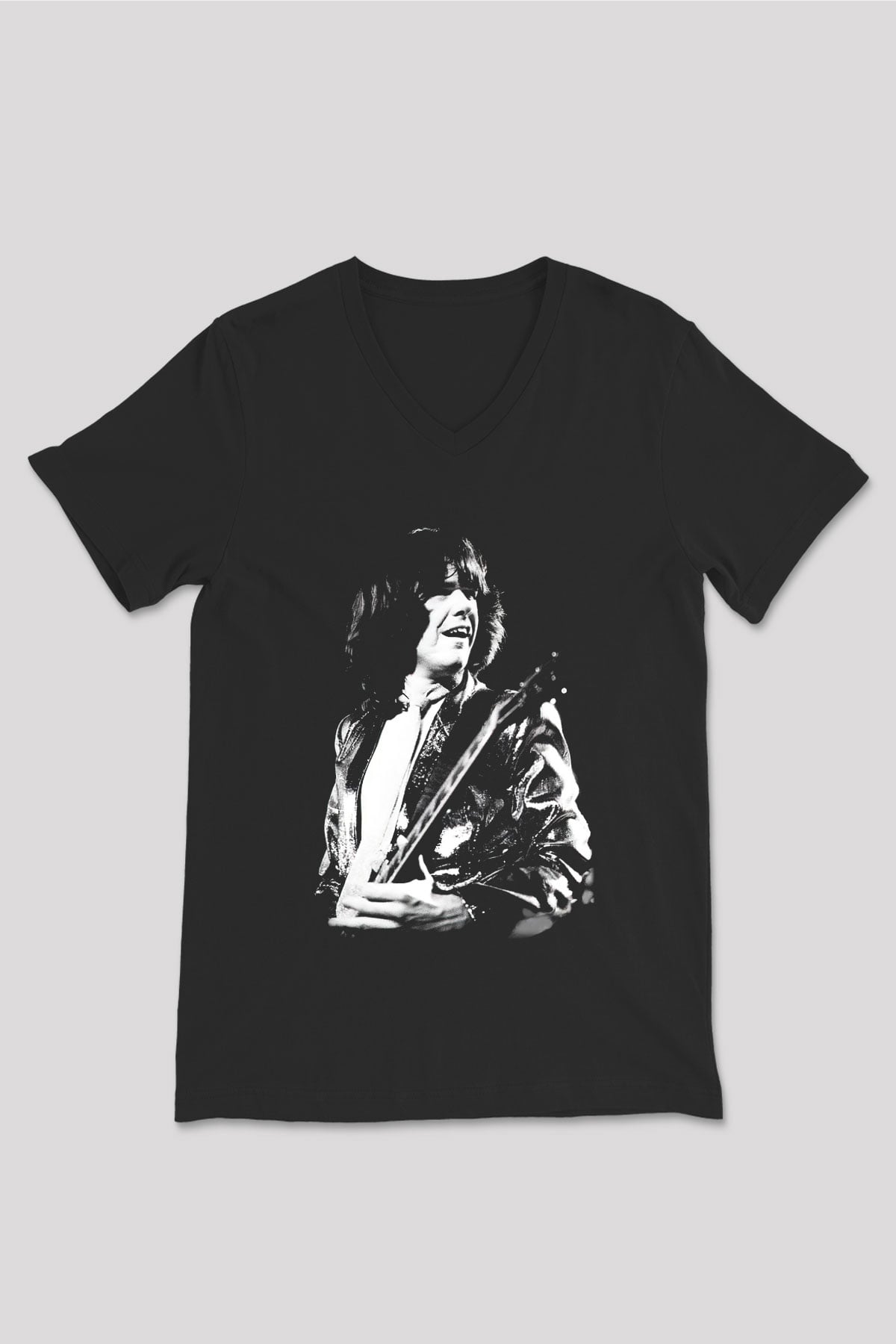 Gary Moore Siyah Unisex V Yaka Tişört T-Shirt