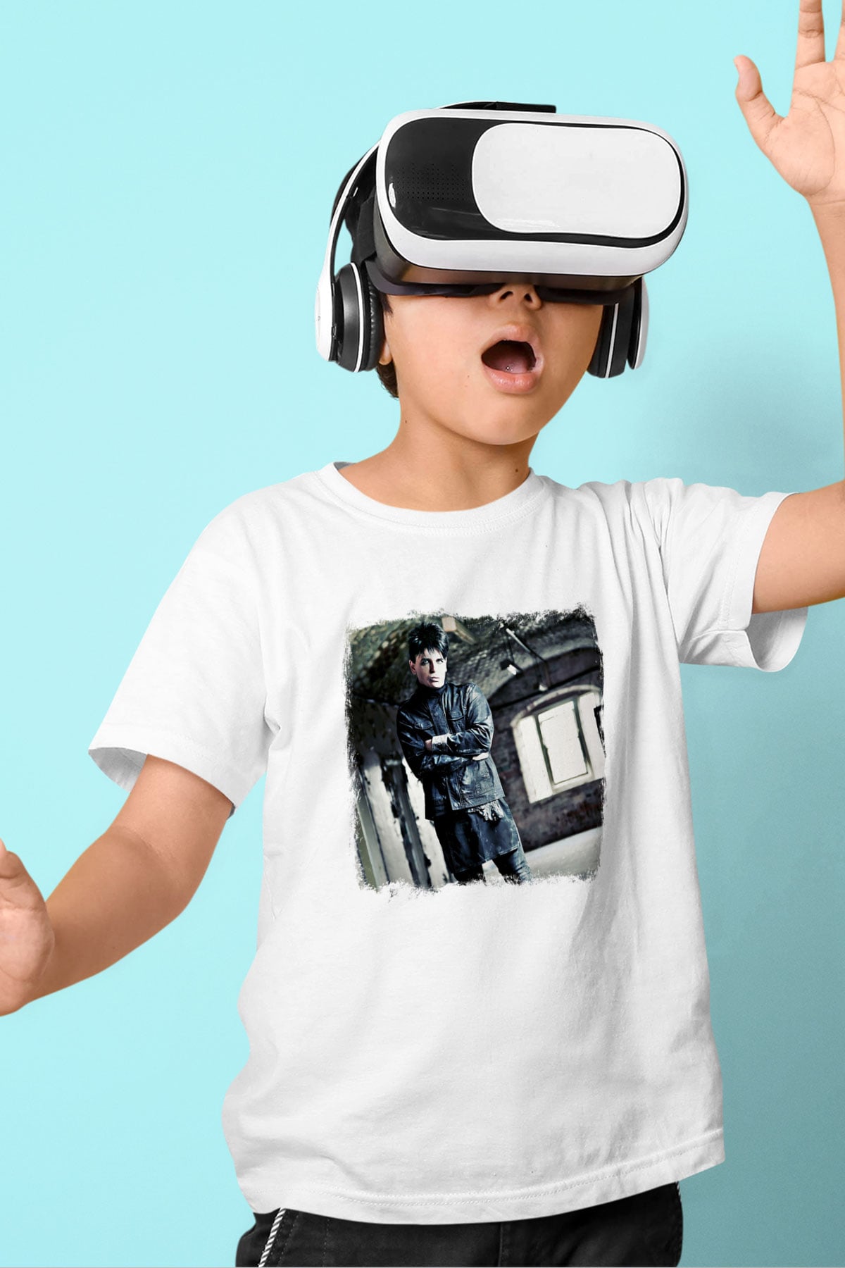 Gary Numan Baskılı Unisex Beyaz Çocuk Tişört