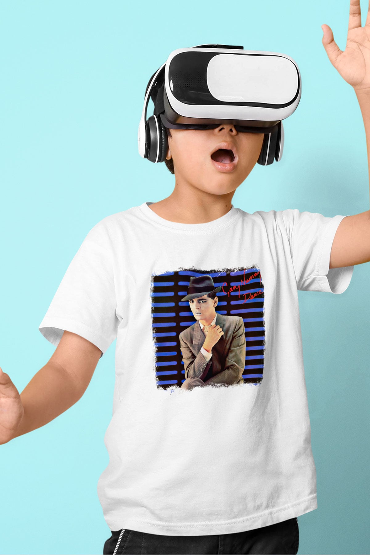 Gary Numan Baskılı Unisex Beyaz Çocuk Tişört