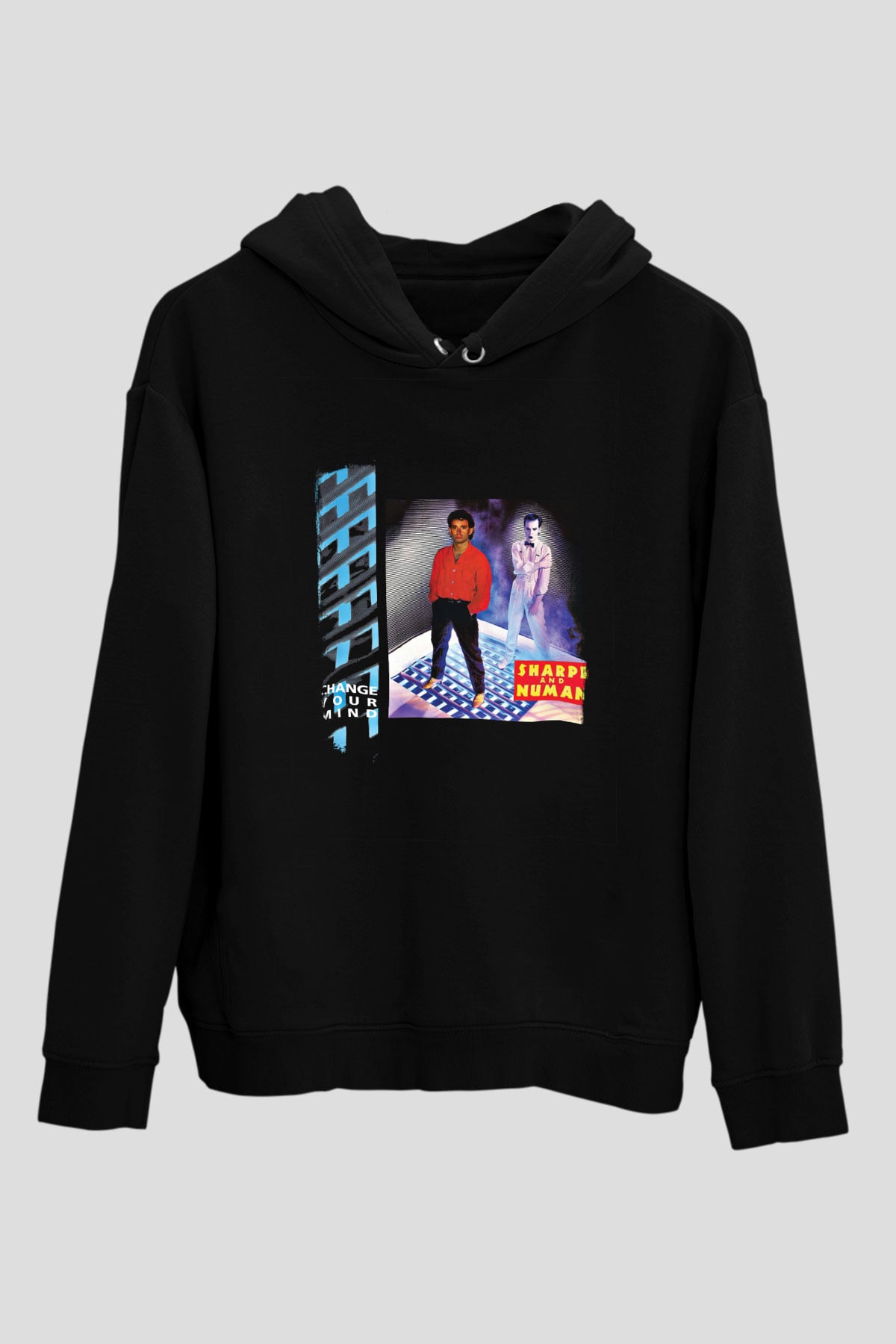 Gary Numan Baskılı Unisex Siyah Hoodie