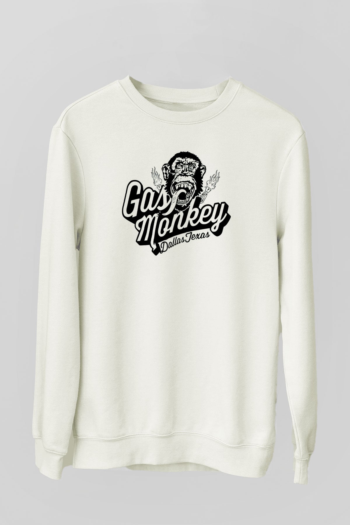 Gas Monkey Garage Beyaz Unisex Sweatshirt