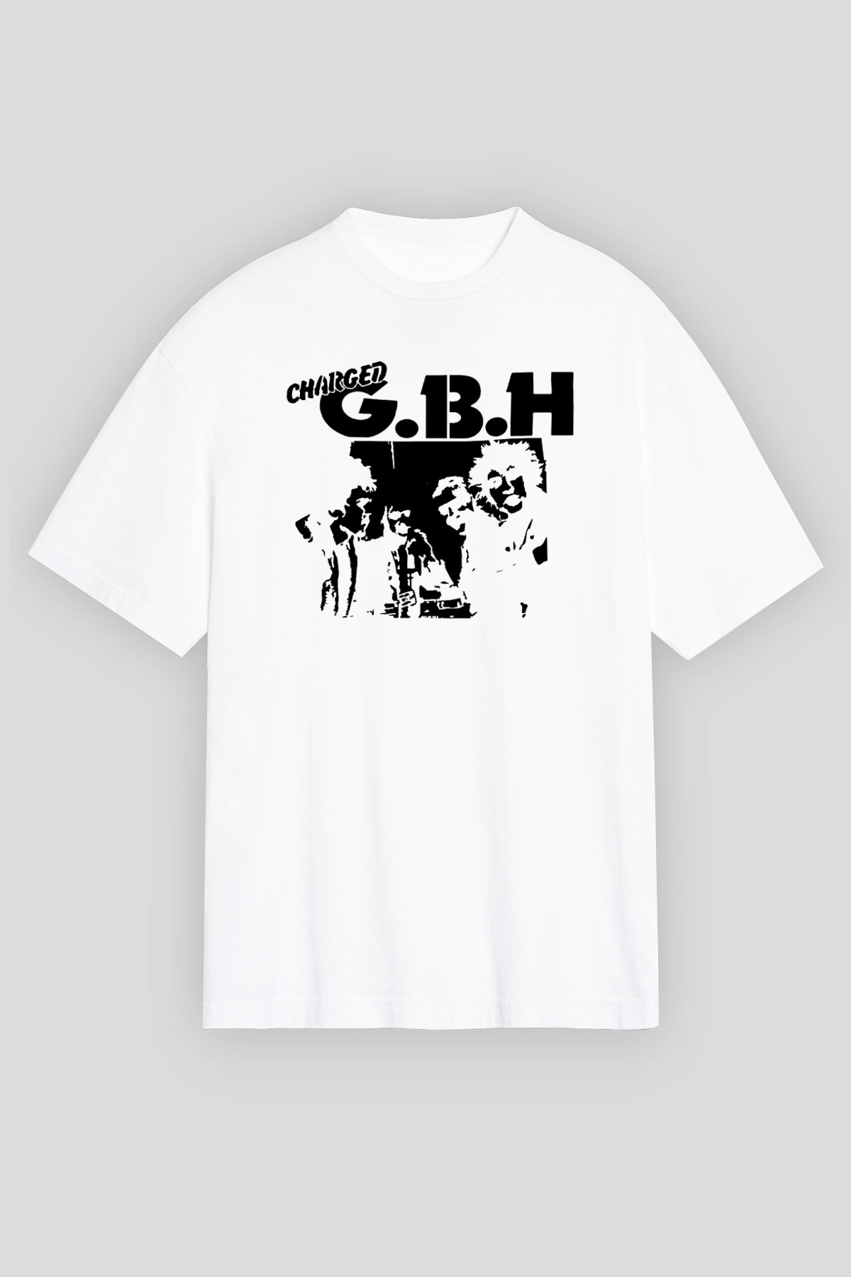 GBH Beyaz Unisex Oversize Tişört T-Shirt