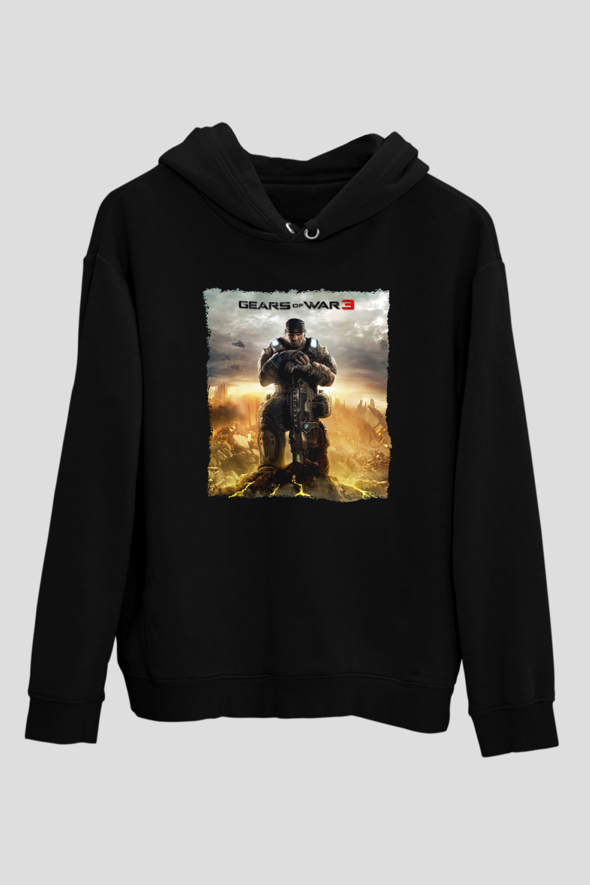 Gears of War Siyah Unisex Hoodie