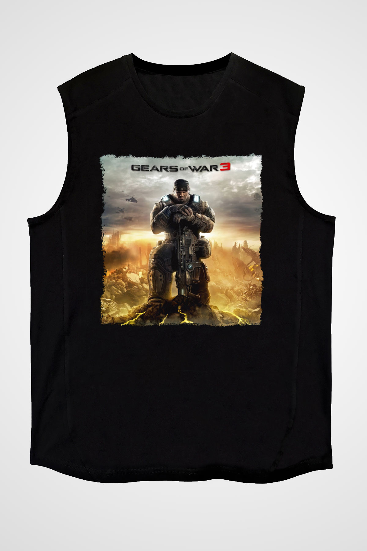 Gears of War Siyah Unisex Kolsuz Tişört