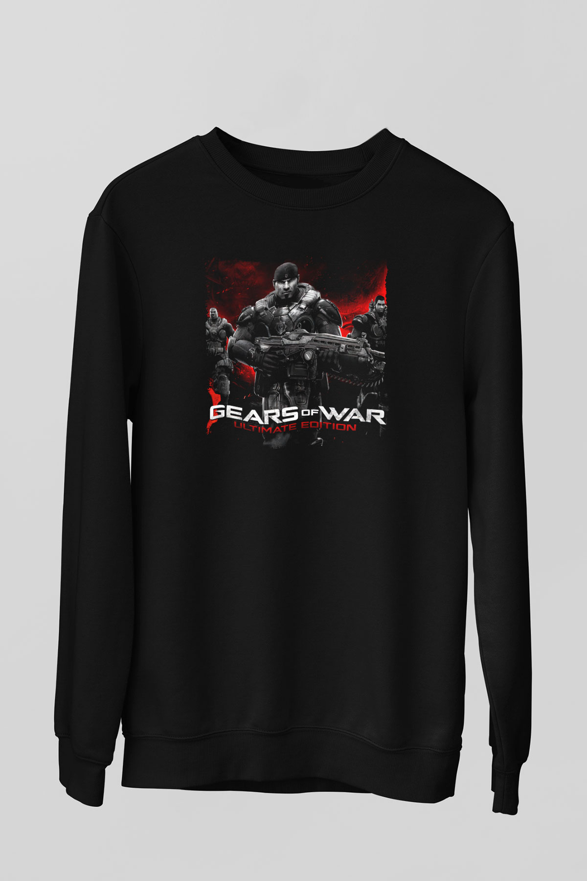 Gears of War Siyah Unisex Sweatshirt