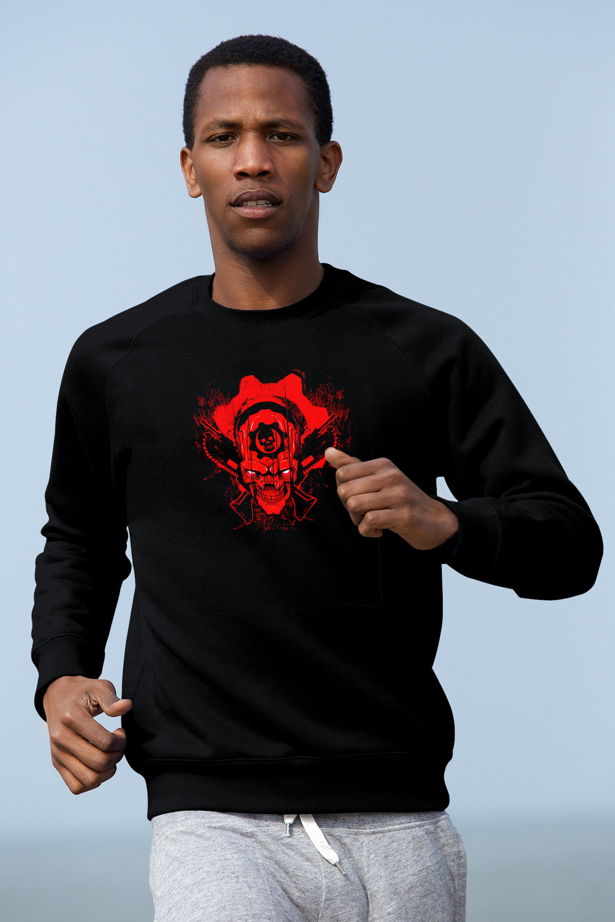 Gears of War Siyah Unisex Sweatshirt