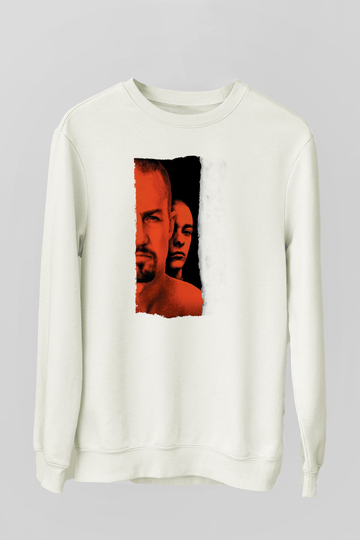 Geçmişin Gölgesinde - American History X Baskılı Beyaz Sweatshirt