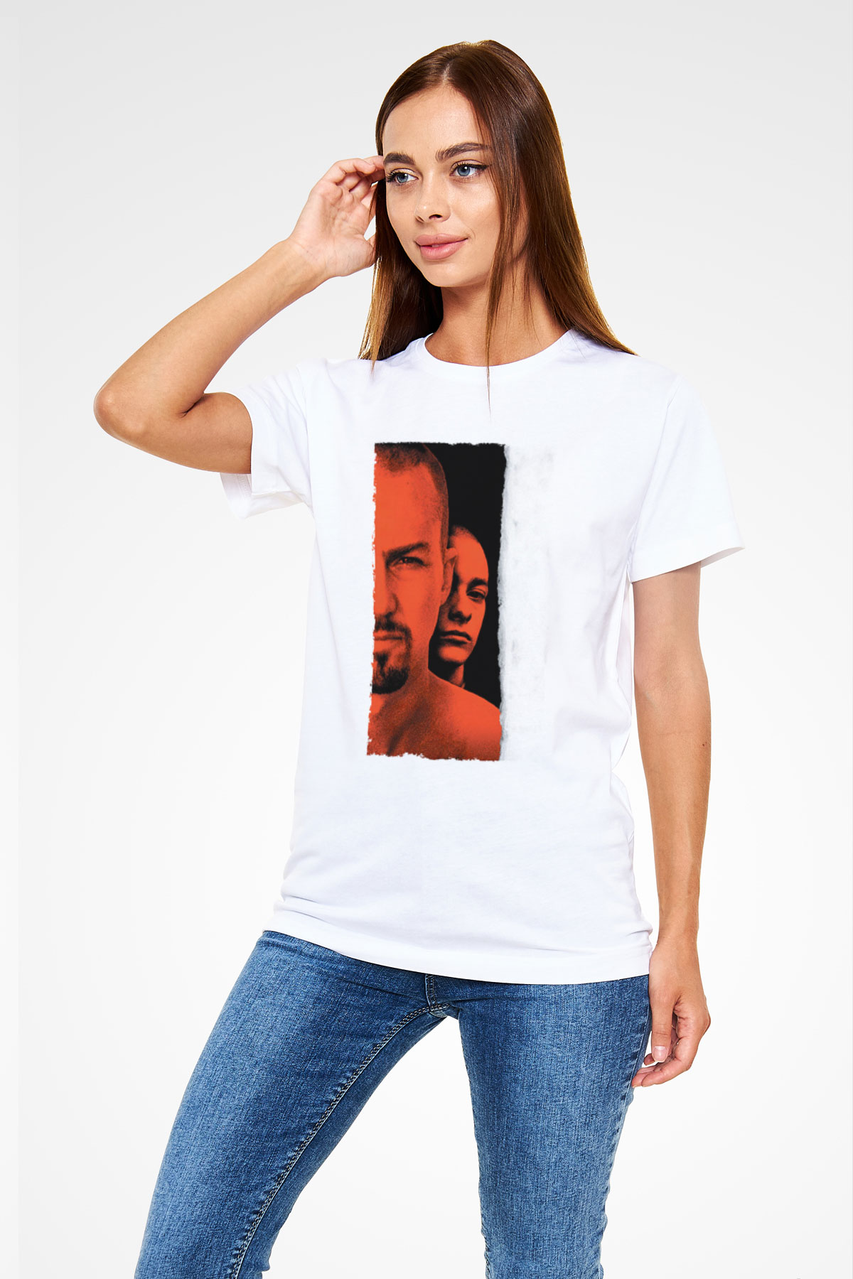 Geçmişin Gölgesinde - American History X Baskılı Beyaz Tişört