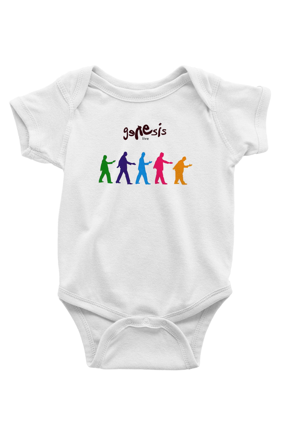 Genesis Baskılı Beyaz Unisex Bebek Body - Zıbın