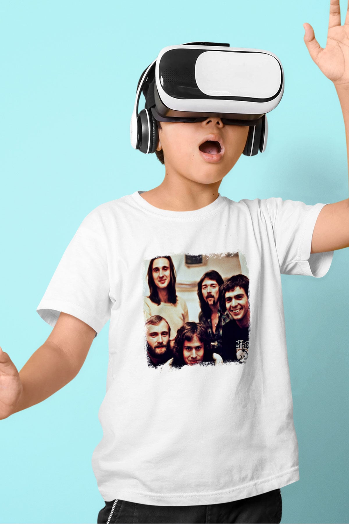 Genesis Baskılı Unisex Beyaz Çocuk Tişört