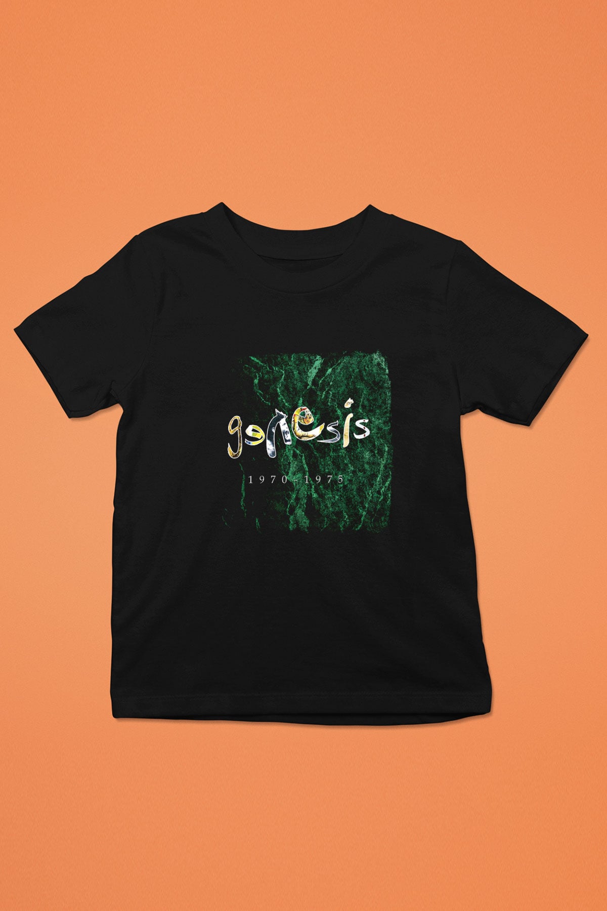 Genesis Baskılı Unisex Siyah Çocuk Tişört