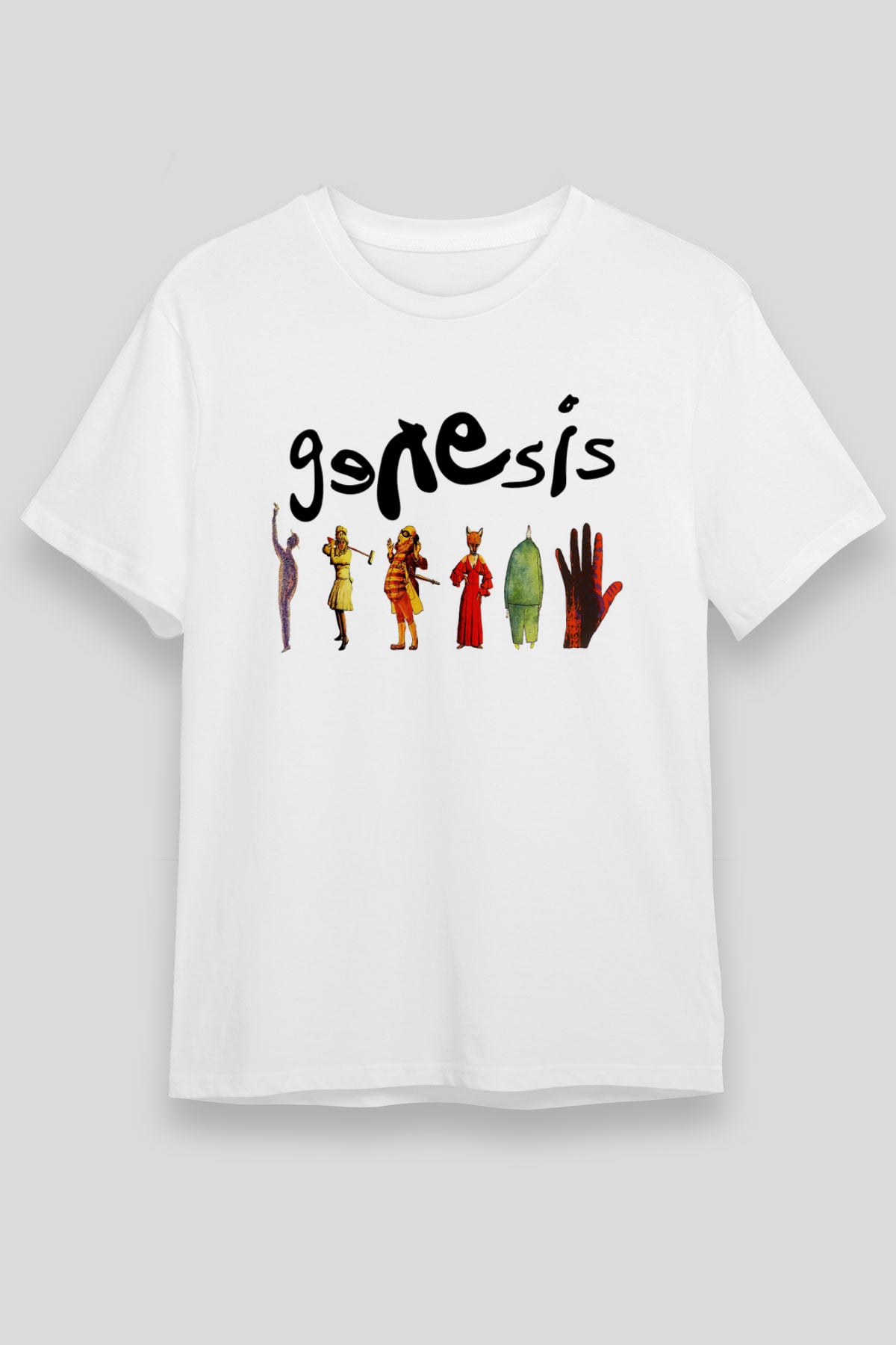 Genesis Beyaz Unisex Tişört T-Shirt - TişörtFabrikası