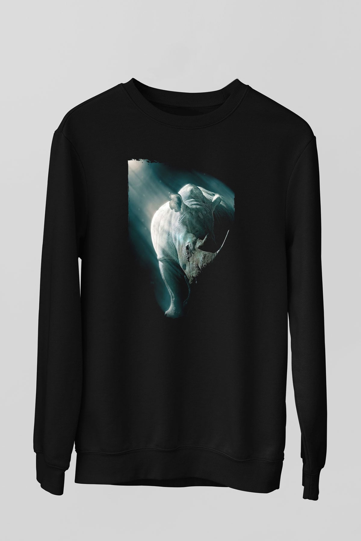 Gergedan Siyah Unisex Sweatshirt
