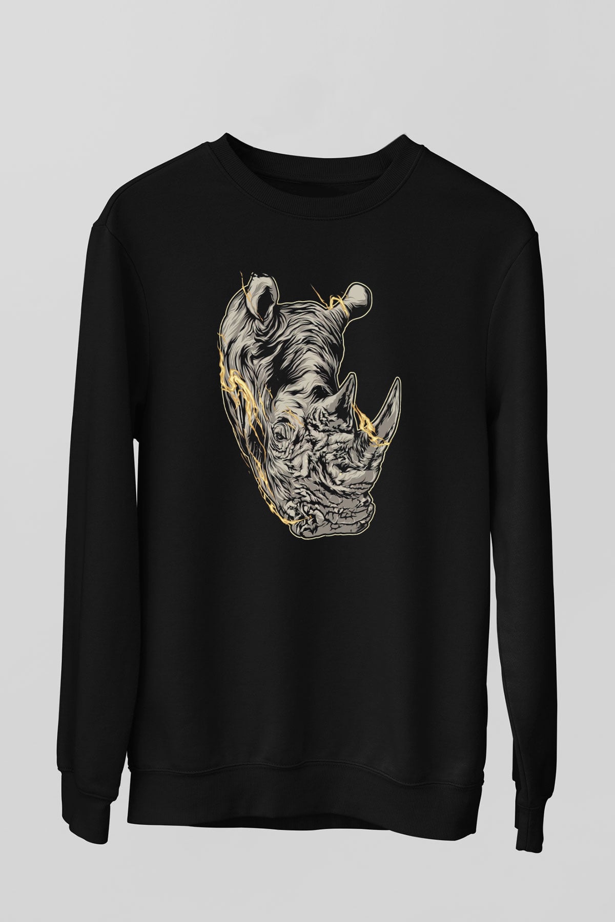 Gergedan Siyah Unisex Sweatshirt
