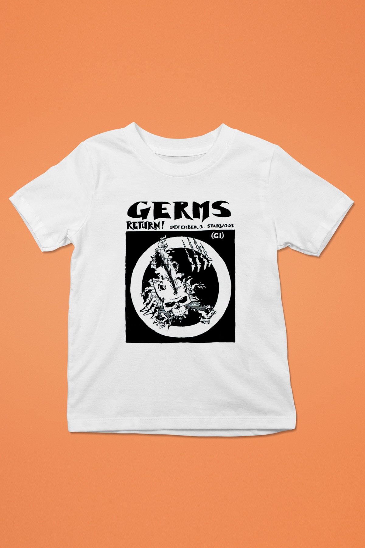 Germs Baskılı Beyaz Unisex Çocuk Tişört