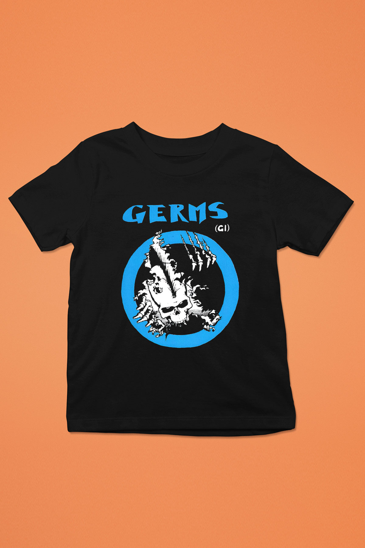 Germs Baskılı Siyah Unisex Çocuk Tişört