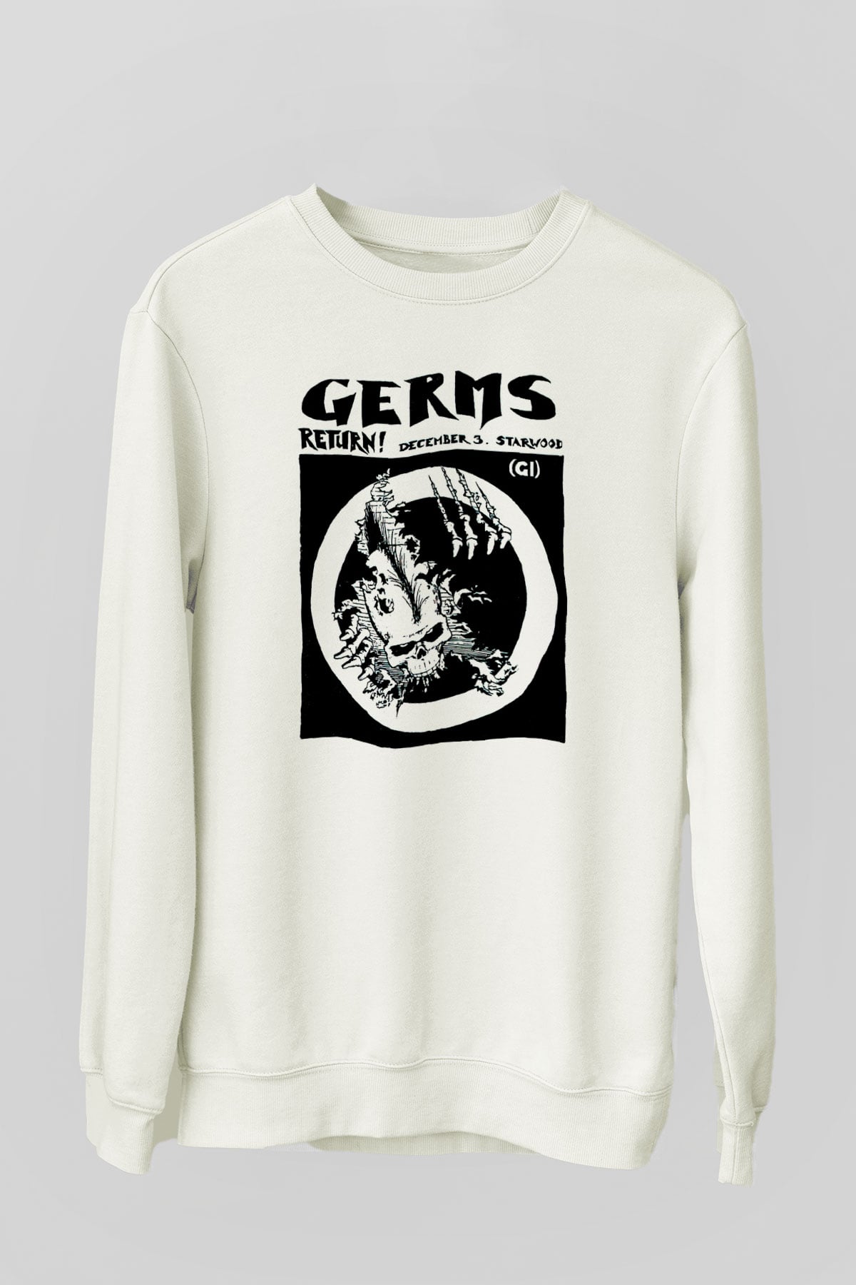 Germs Beyaz Unisex Sweatshirt