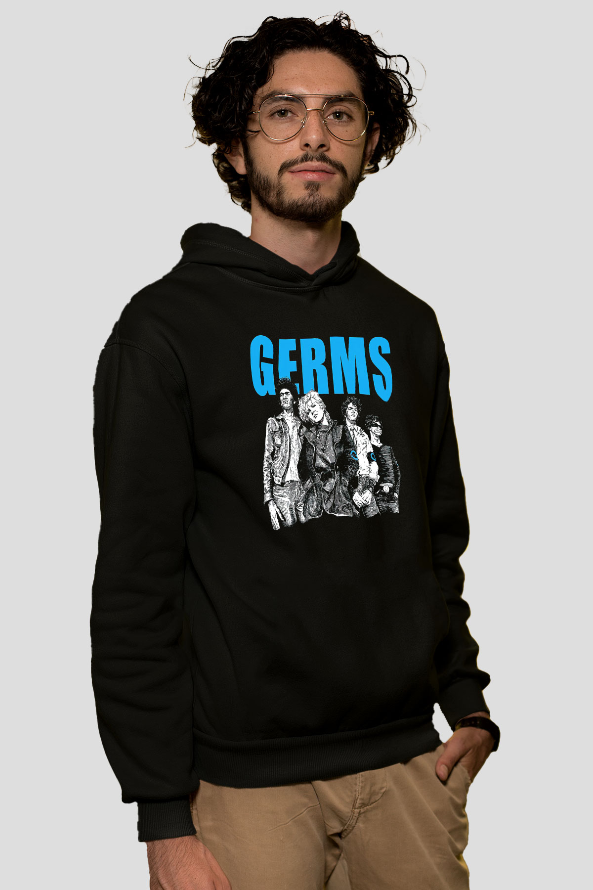 Germs Siyah Unisex Hoodie