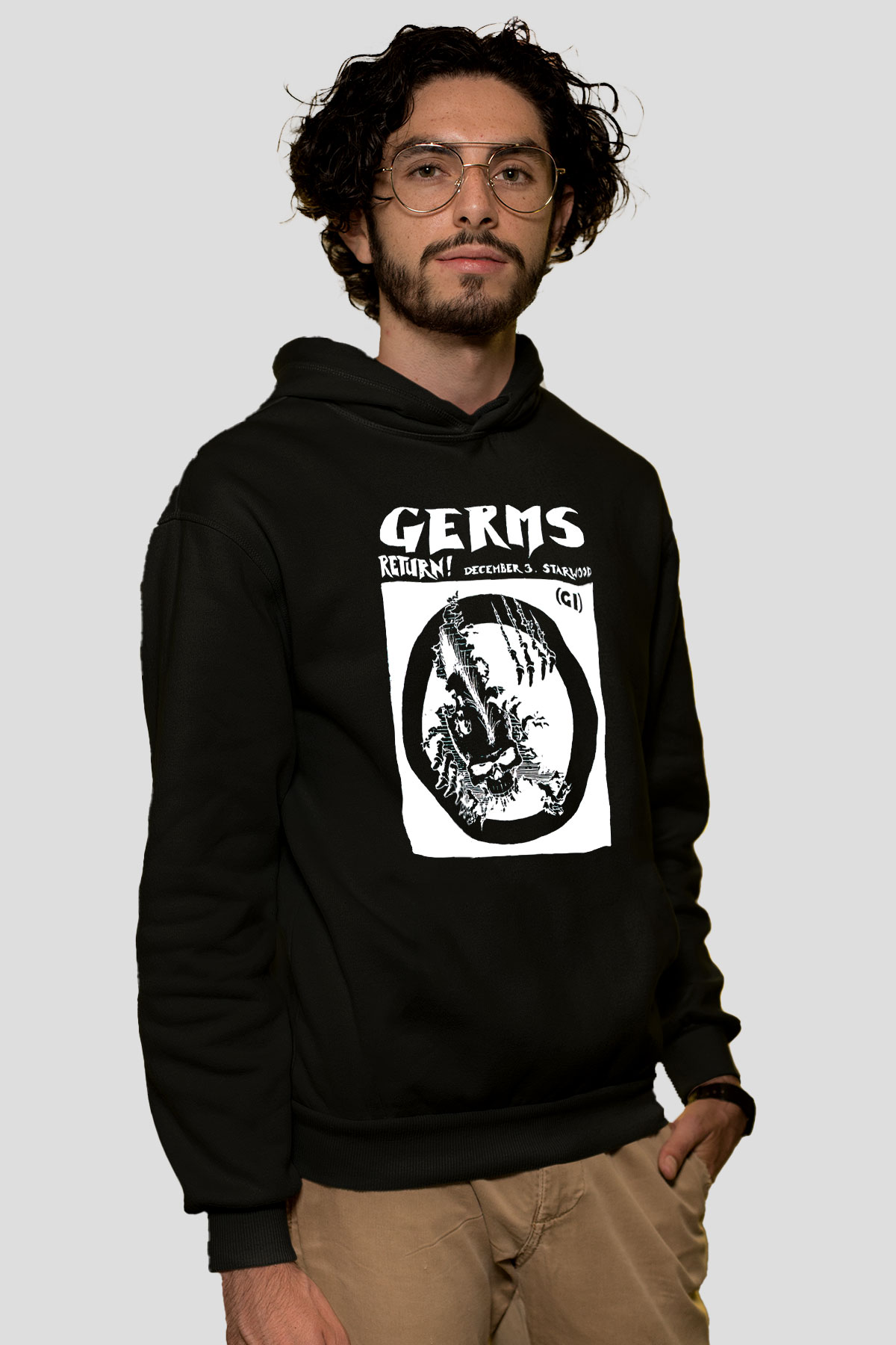Germs Siyah Unisex Hoodie