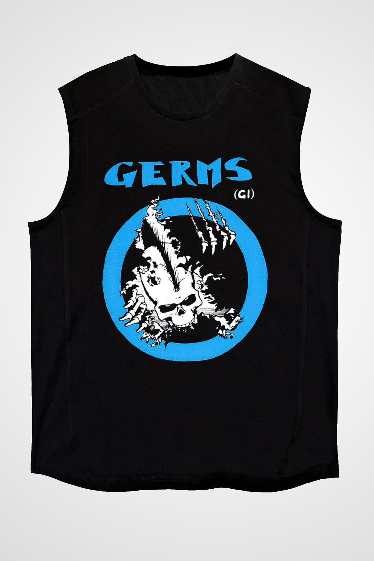 Germs Siyah Unisex Kolsuz Tişört