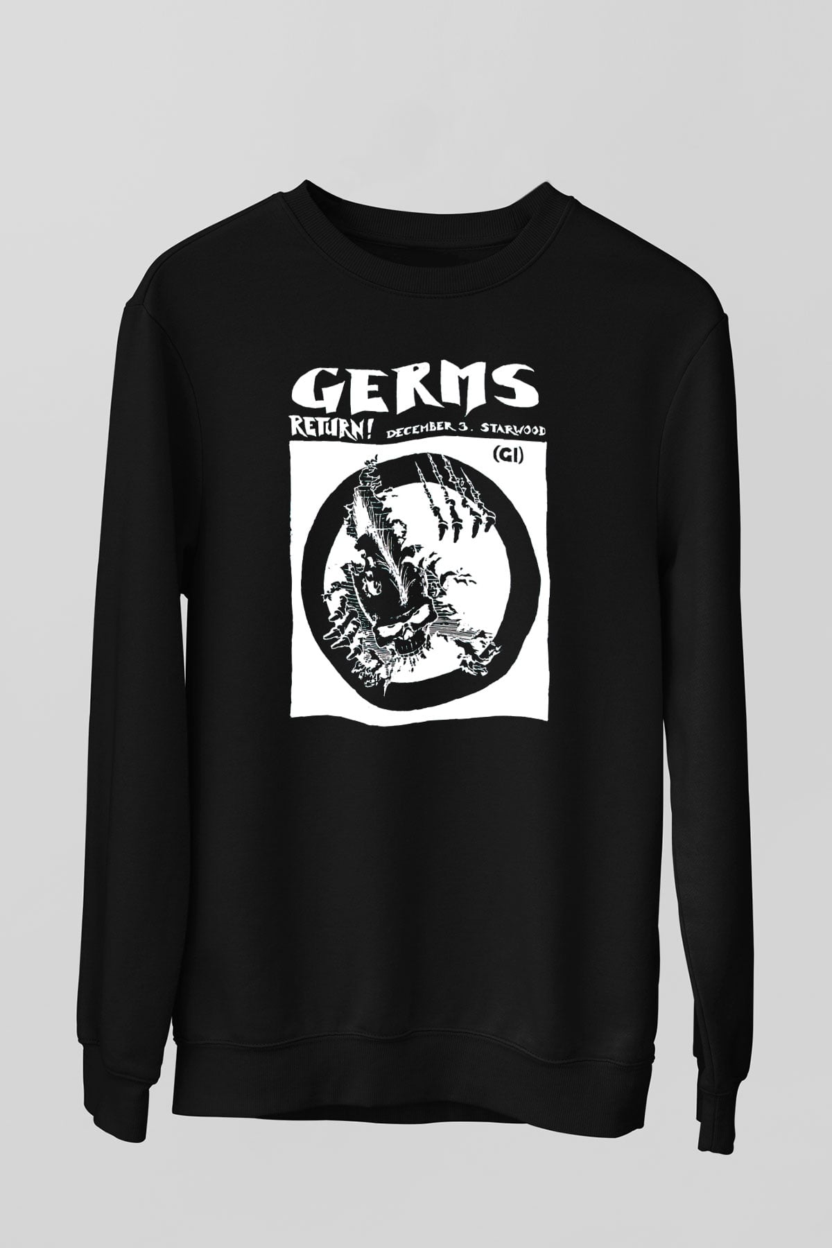 Germs Siyah Unisex Sweatshirt