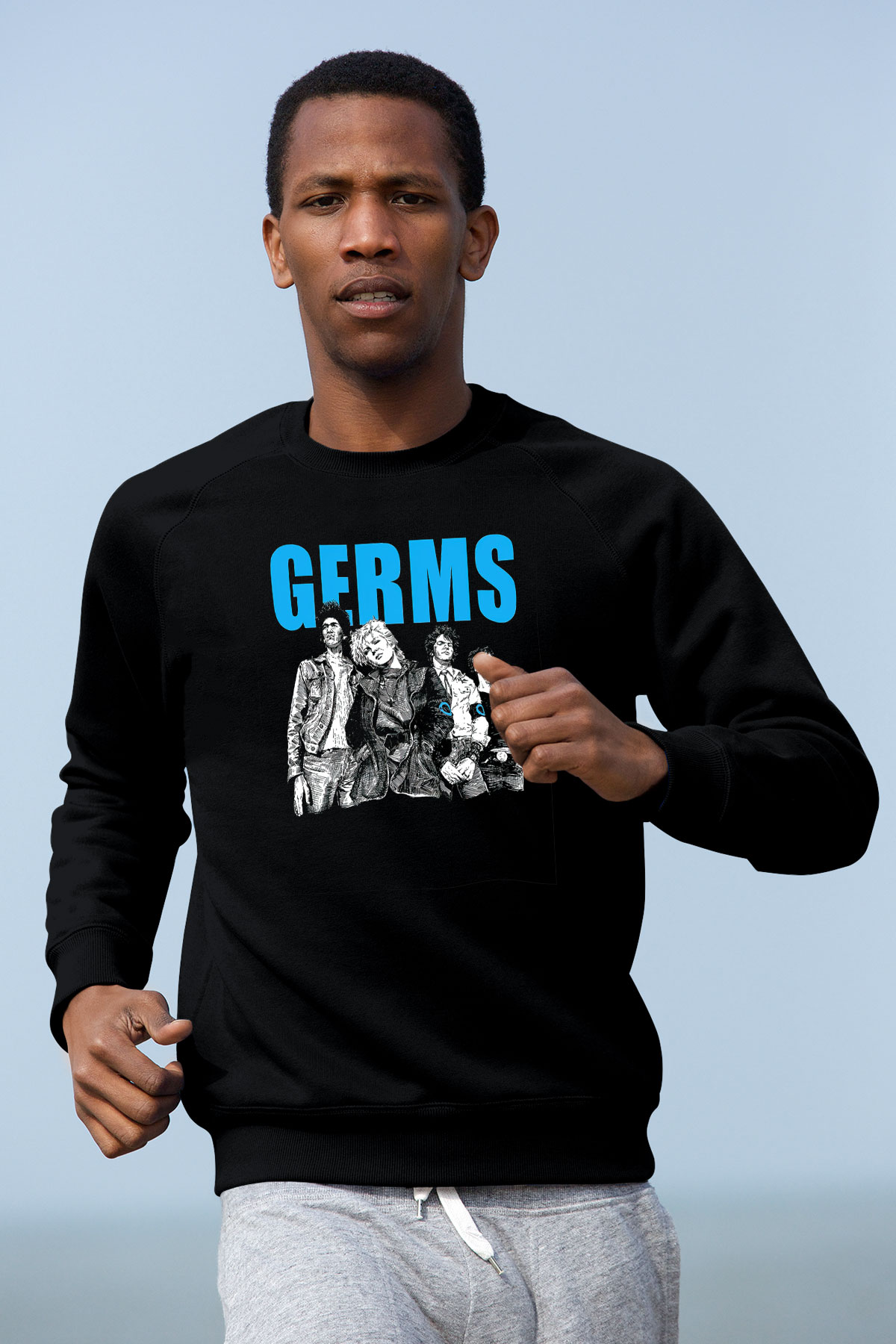 Germs Siyah Unisex Sweatshirt