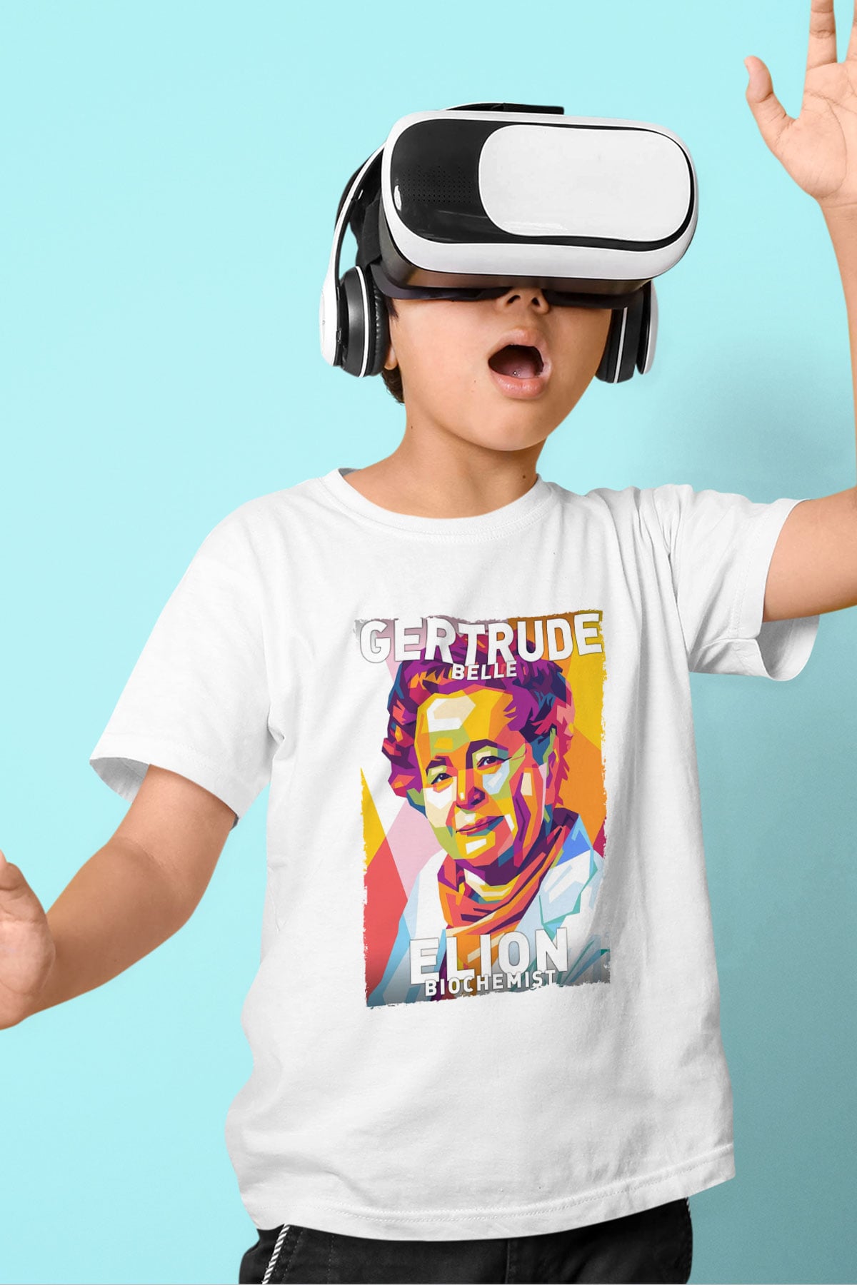 Gertrude B Elion Baskılı Unisex Beyaz Çocuk Tişörtü - Tshirt