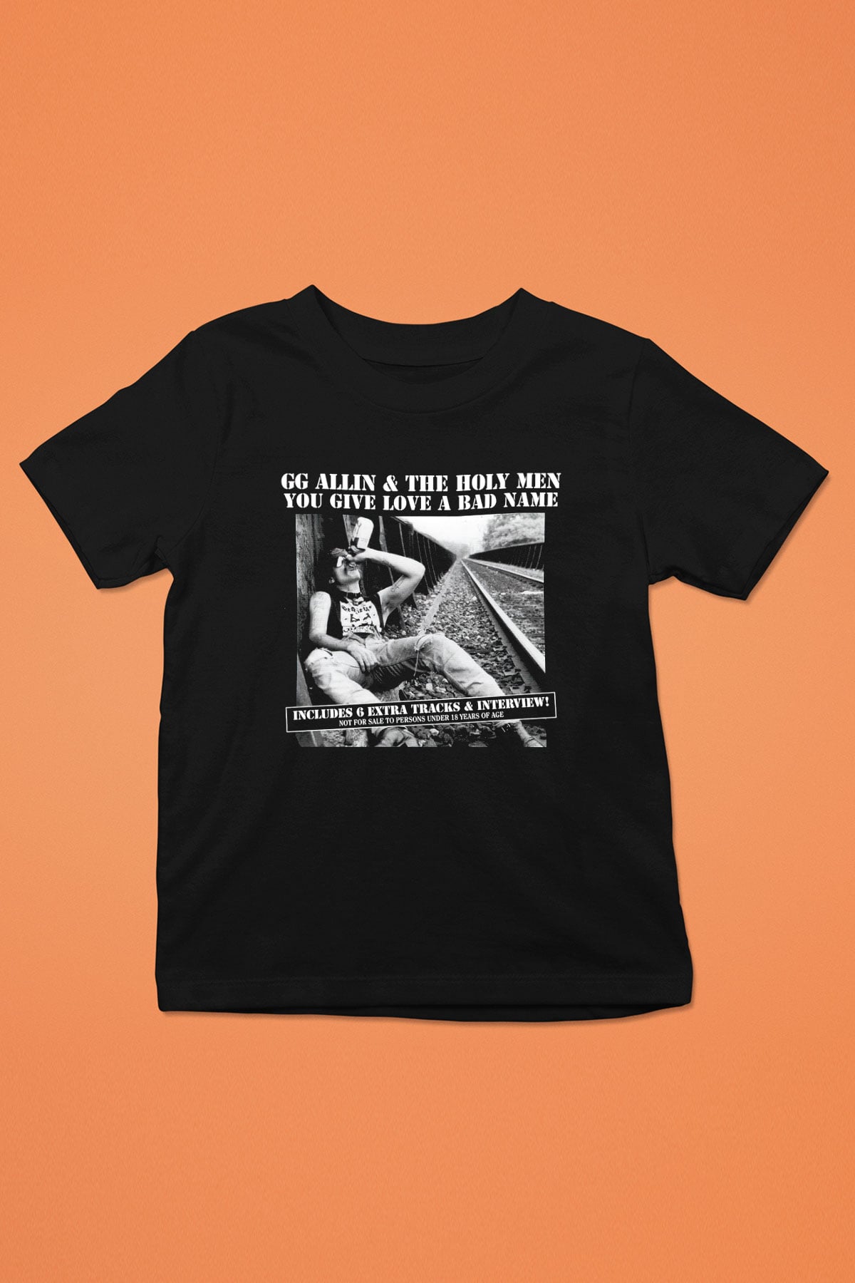 GG Allin Baskılı Siyah Unisex Çocuk Tişört