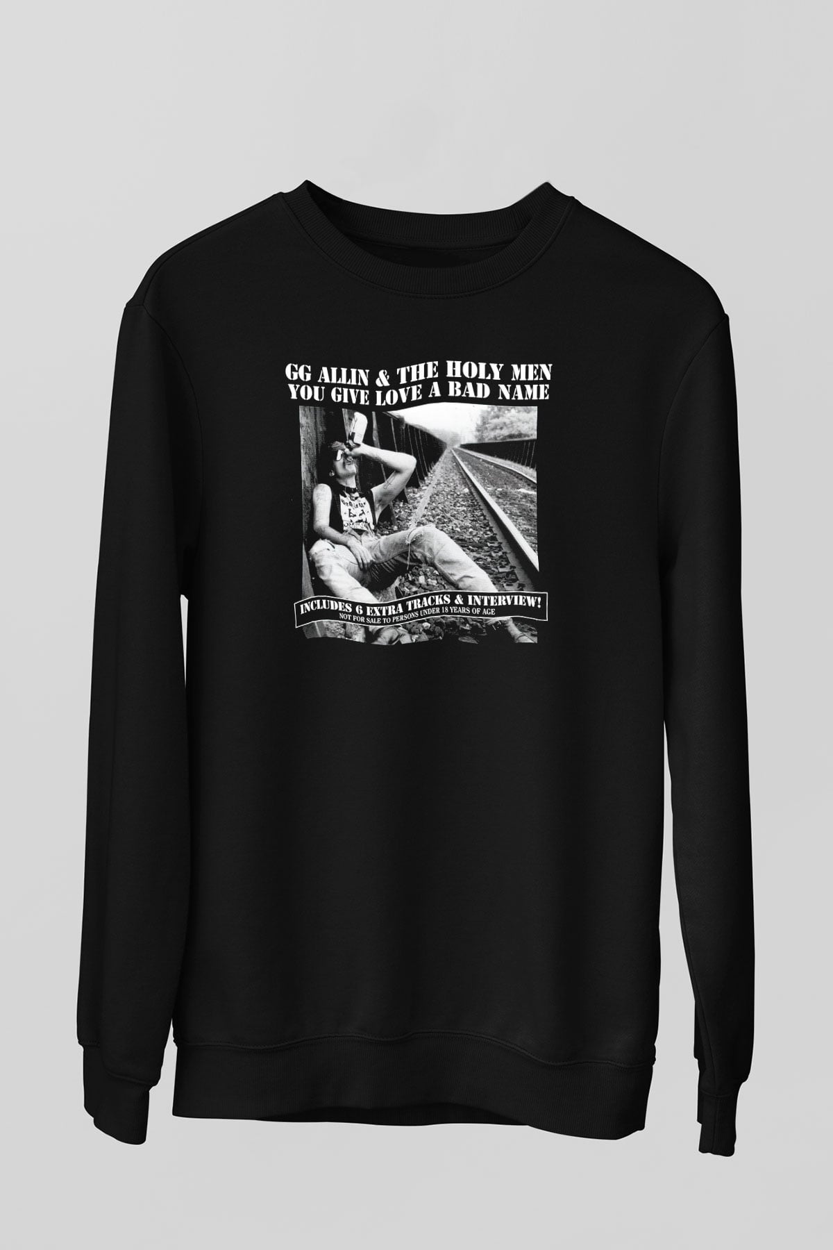GG Allin Siyah Unisex Sweatshirt