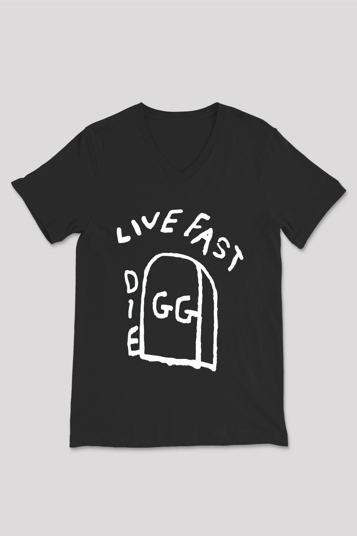 GG Allin Siyah Unisex V Yaka Tişört
