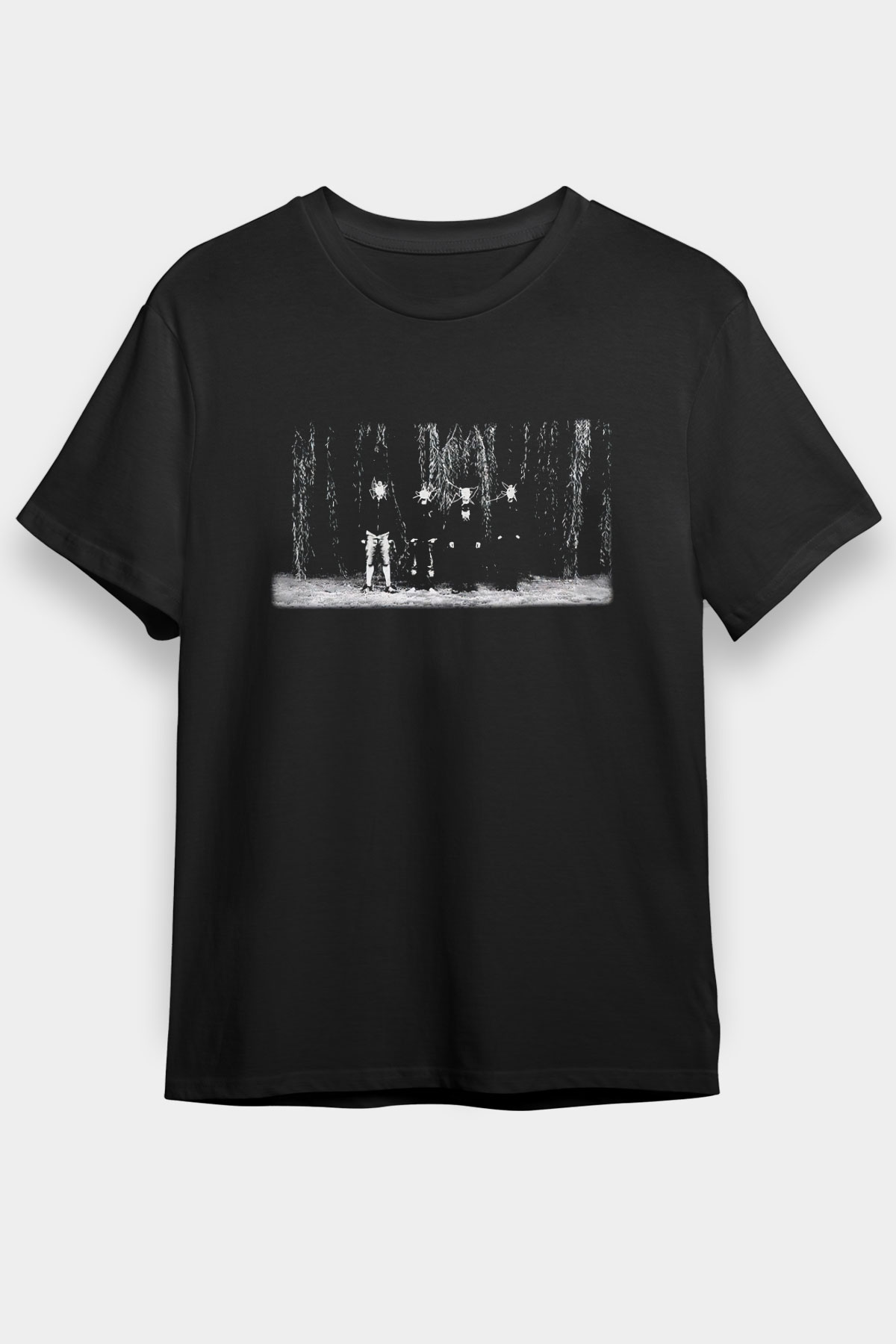 Ghost Bath Baskılı Unisex Siyah Tişört - Tshirt
