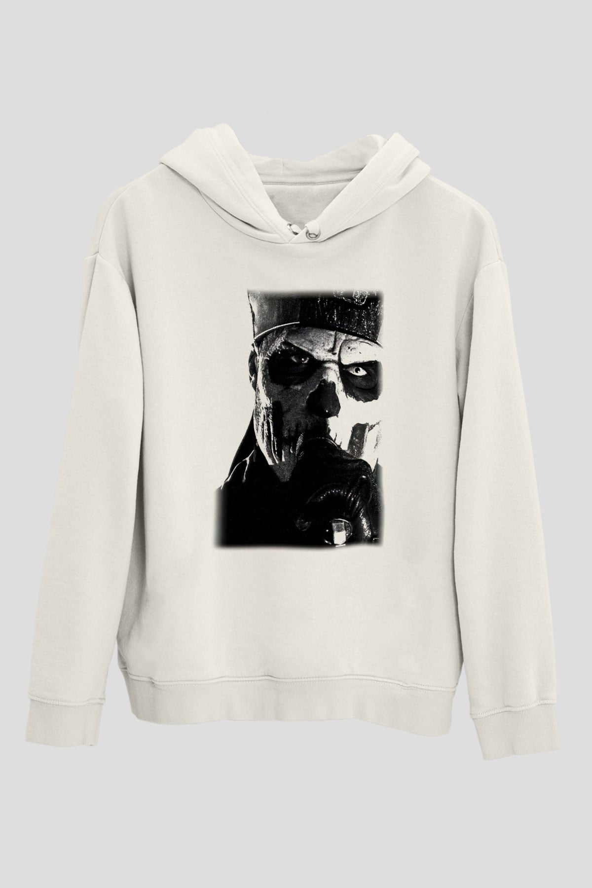 Ghost Beyaz Unisex Kapşonlu Sweatshirt
