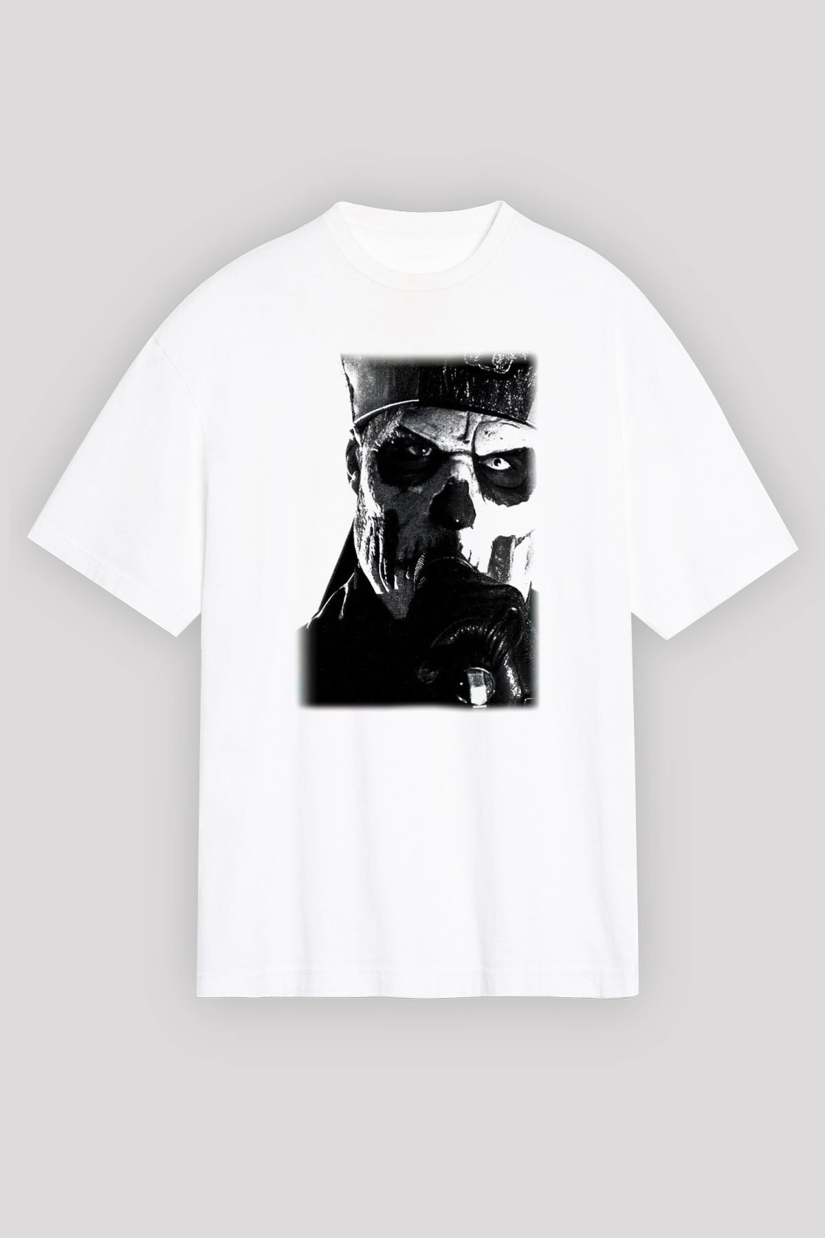 Ghost Beyaz Unisex Oversize Tişört T-Shirt