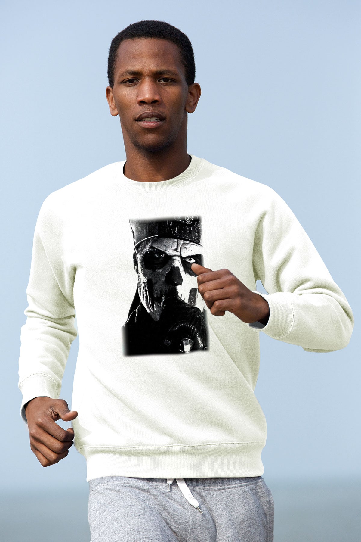 Ghost Beyaz Unisex Sweatshirt