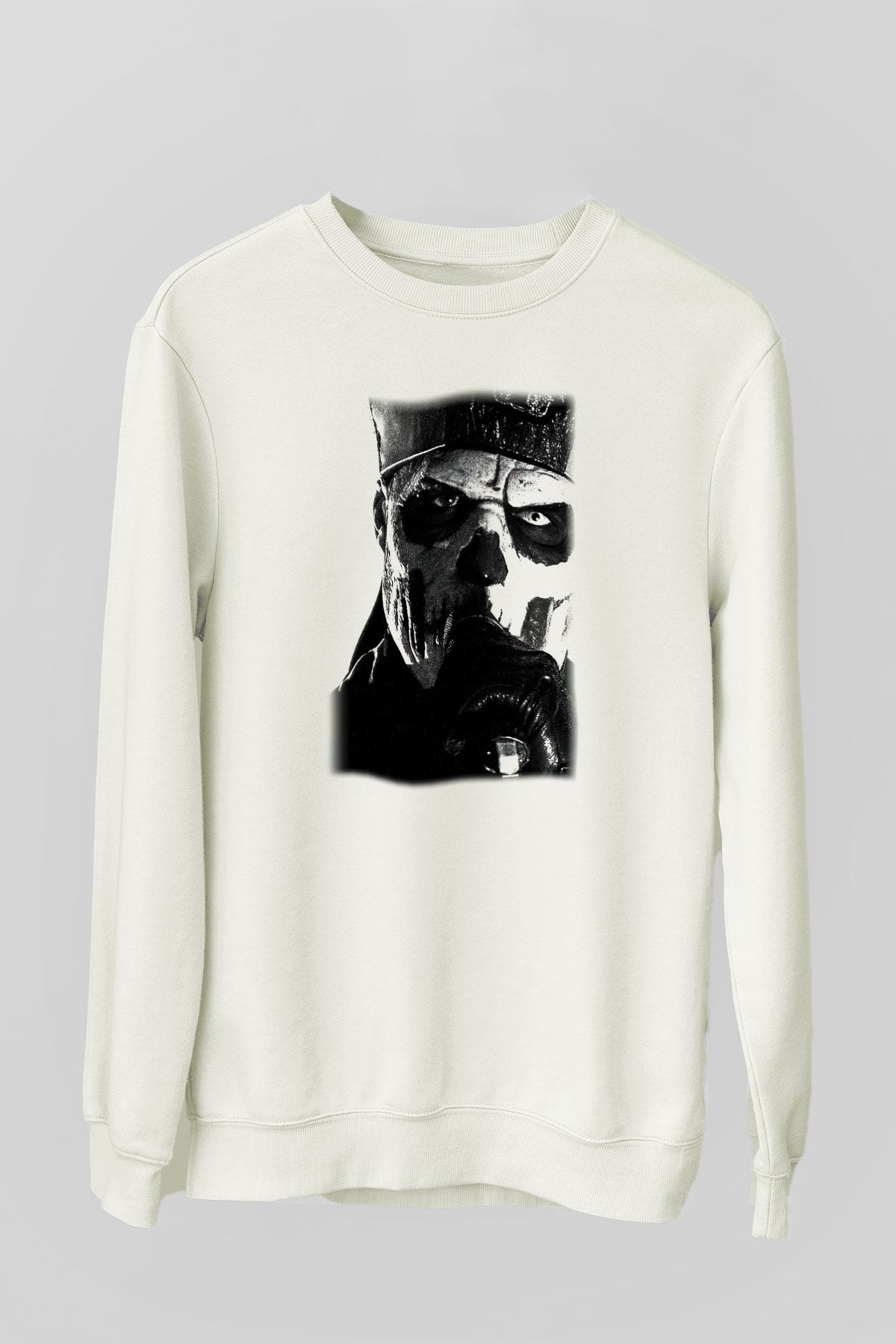 Ghost Beyaz Unisex Sweatshirt