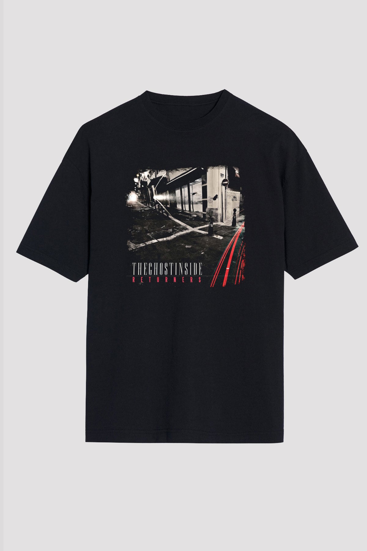 Ghost Inside Baskılı Unisex Siyah Oversize Tişört