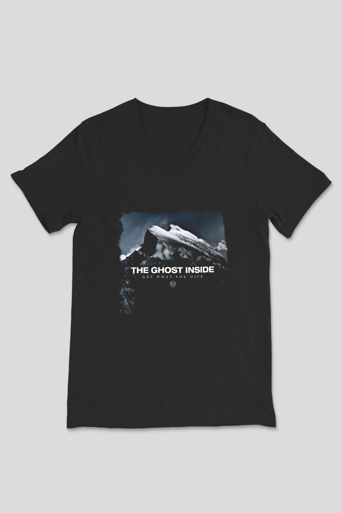 Ghost Inside Baskılı Unisex Siyah V Yaka Tişört