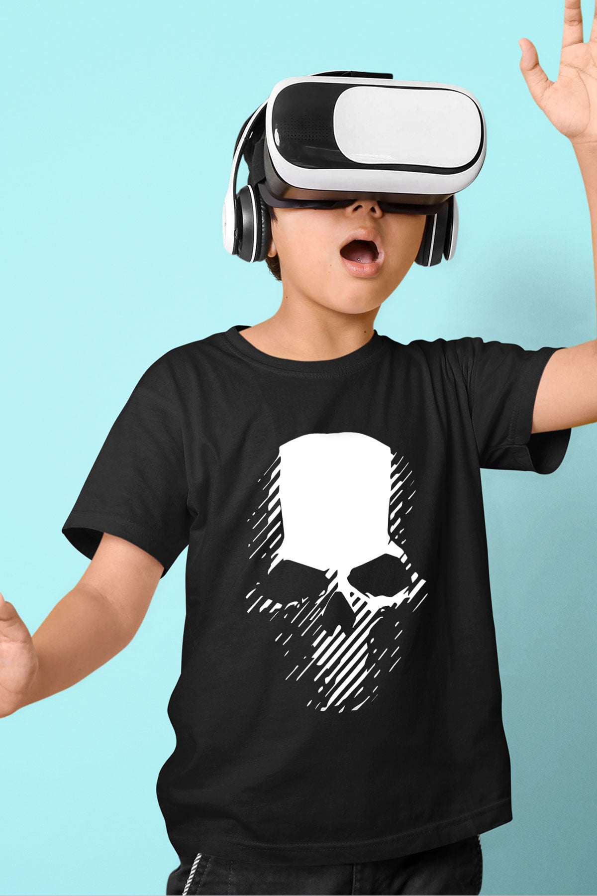 Ghost Recon Baskılı Siyah Unisex Çocuk Tişört