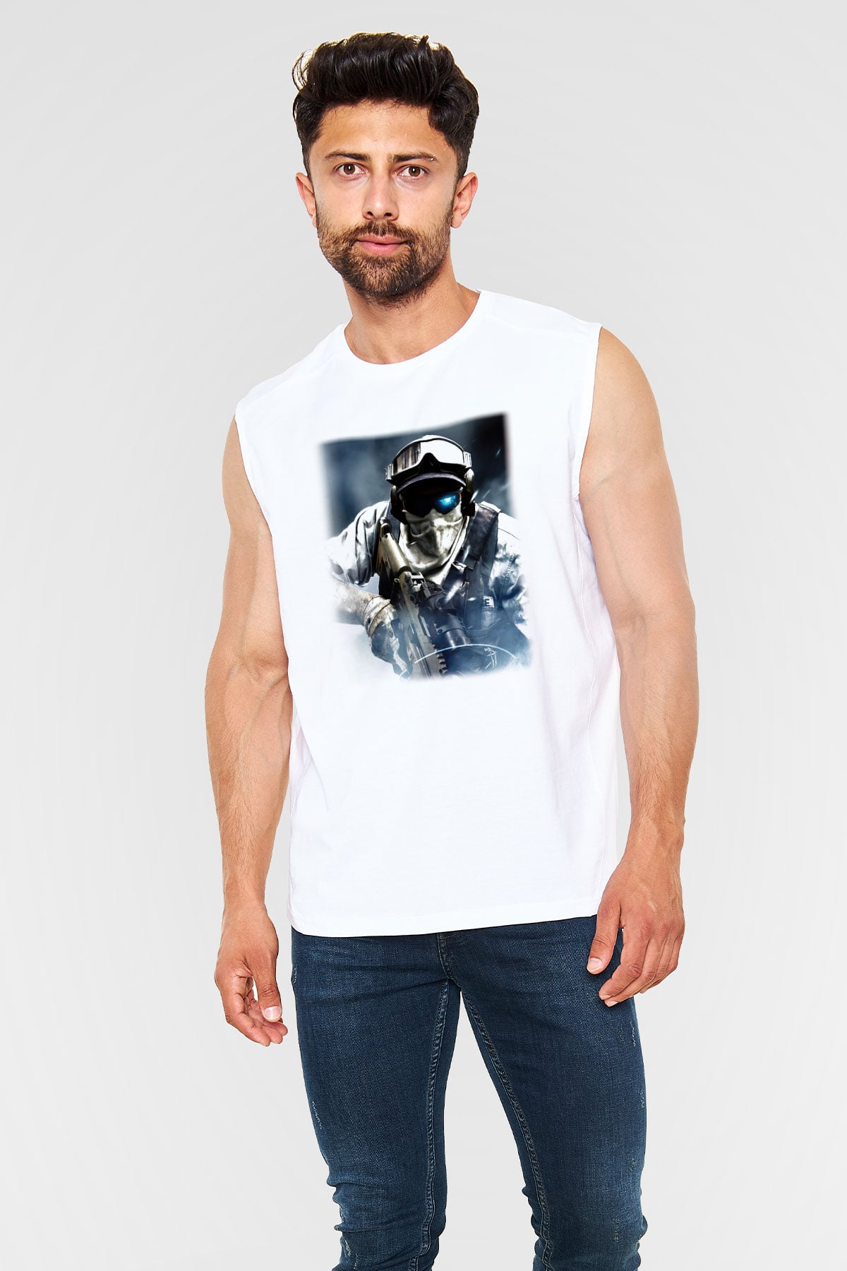 Ghost Recon Beyaz Unisex Kolsuz Tişört
