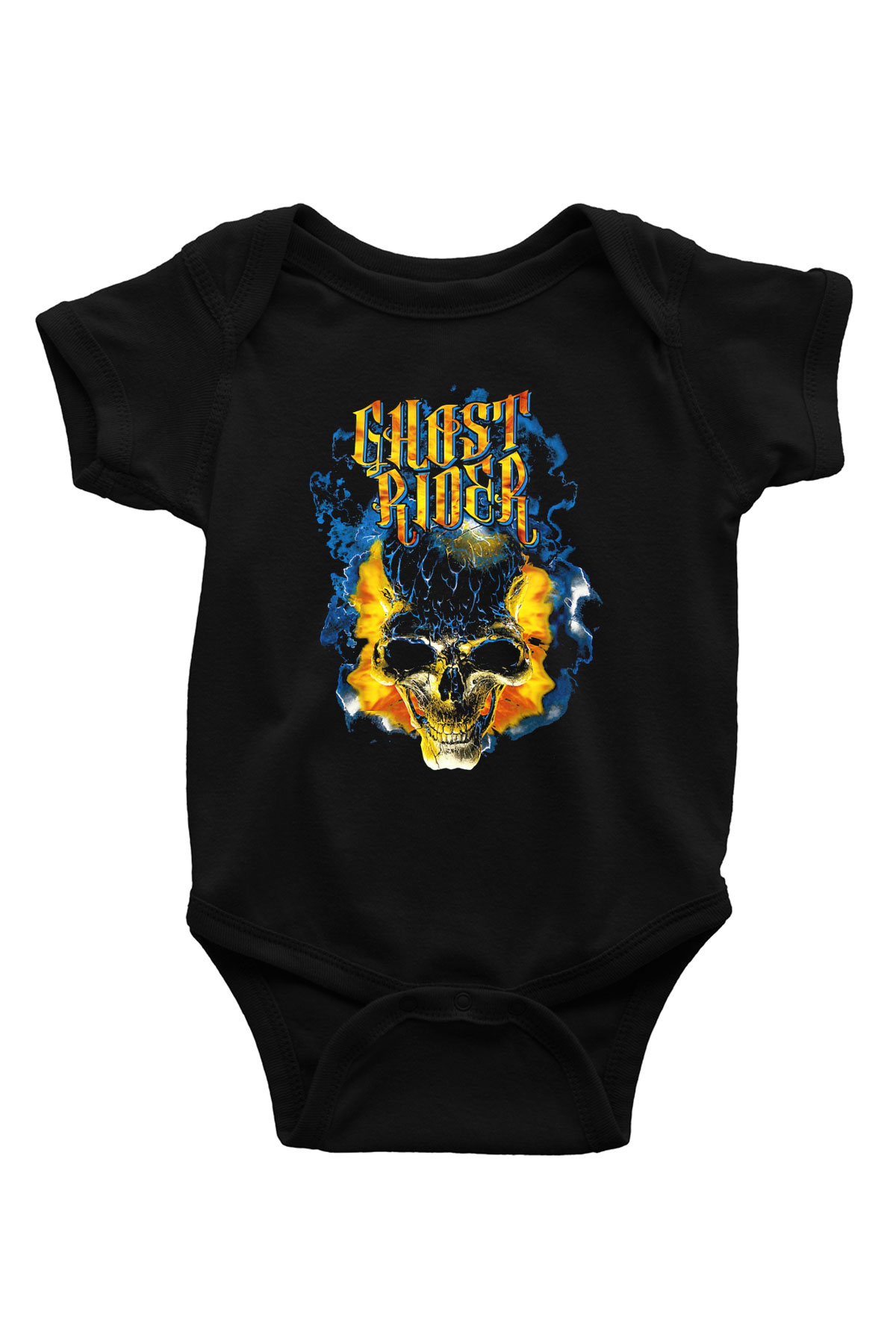 Ghost Rider Hayalet Sürücü Siyah Bebek Body - Zıbın