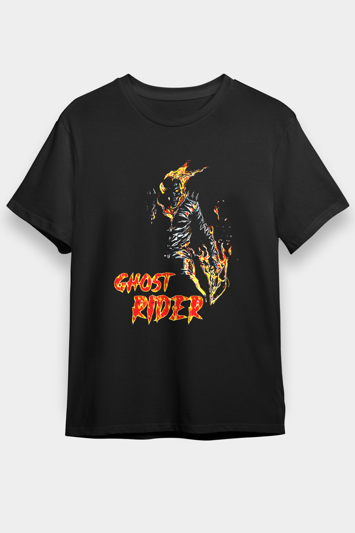 Ghost Rider Hayalet Sürücü Siyah Unisex Tişört
