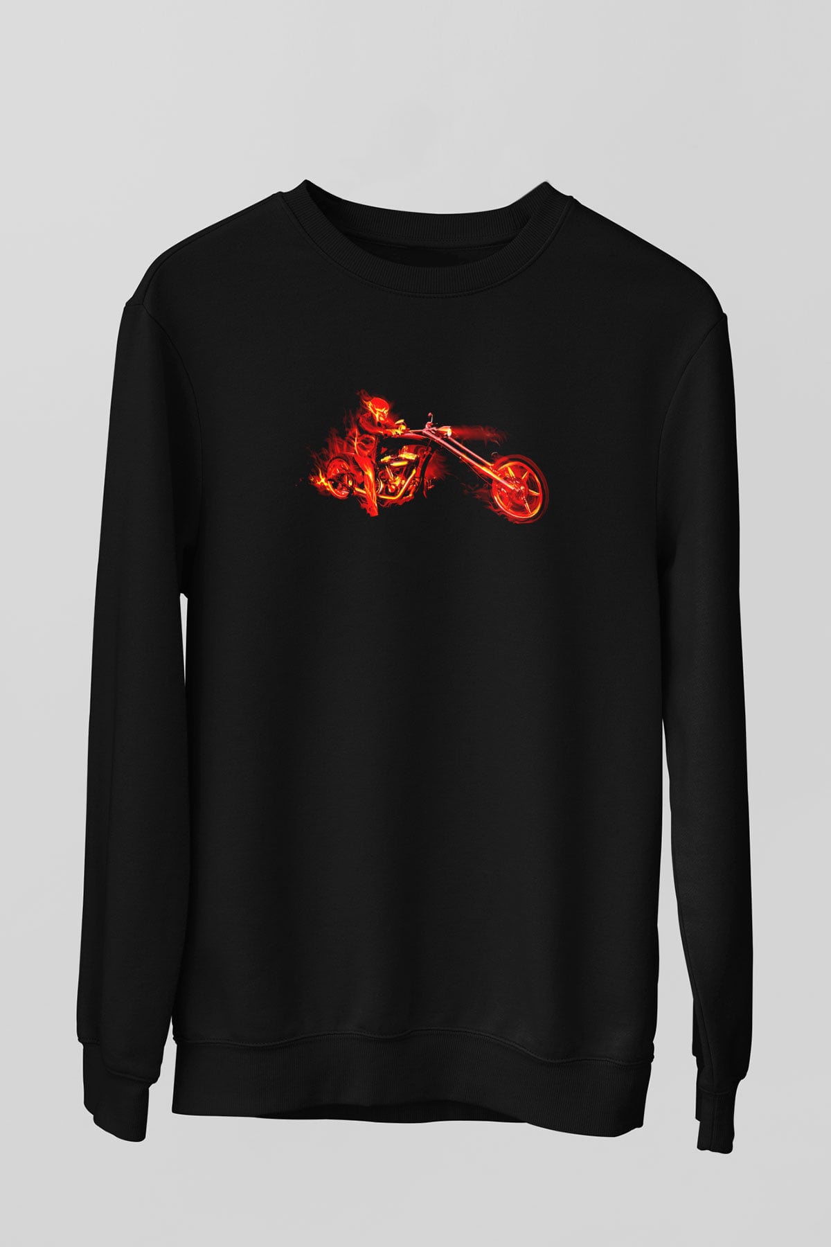Ghost Rider Hayalet Sürücü Siyah Unisex  Sweatshirt