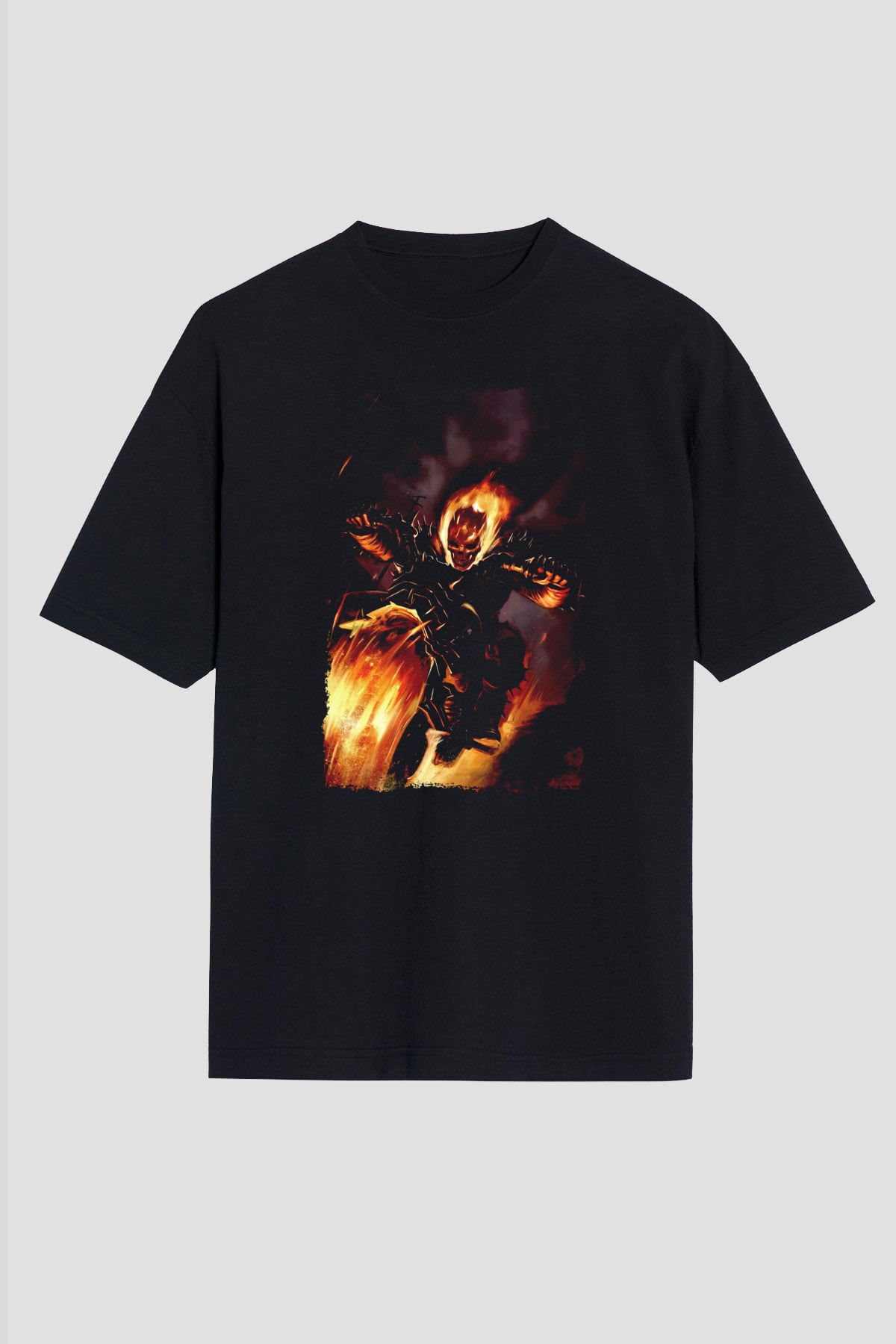 Ghost Rider Hayalet Sürücü Siyah Unisex Tişört