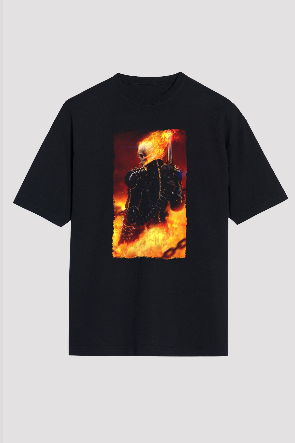Ghost Rider Hayalet Sürücü Siyah Unisex Tişört
