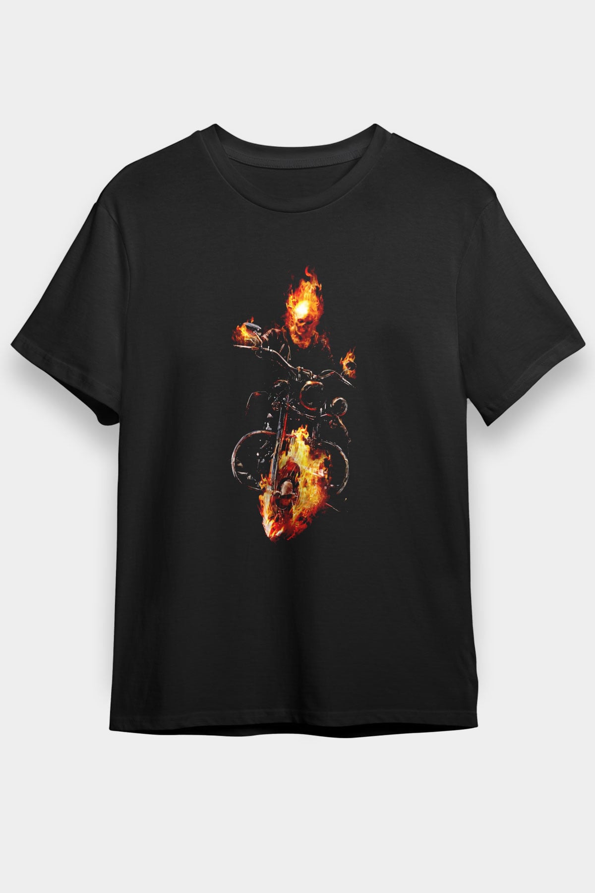 Ghost Rider Hayalet Sürücü Siyah Unisex Tişört