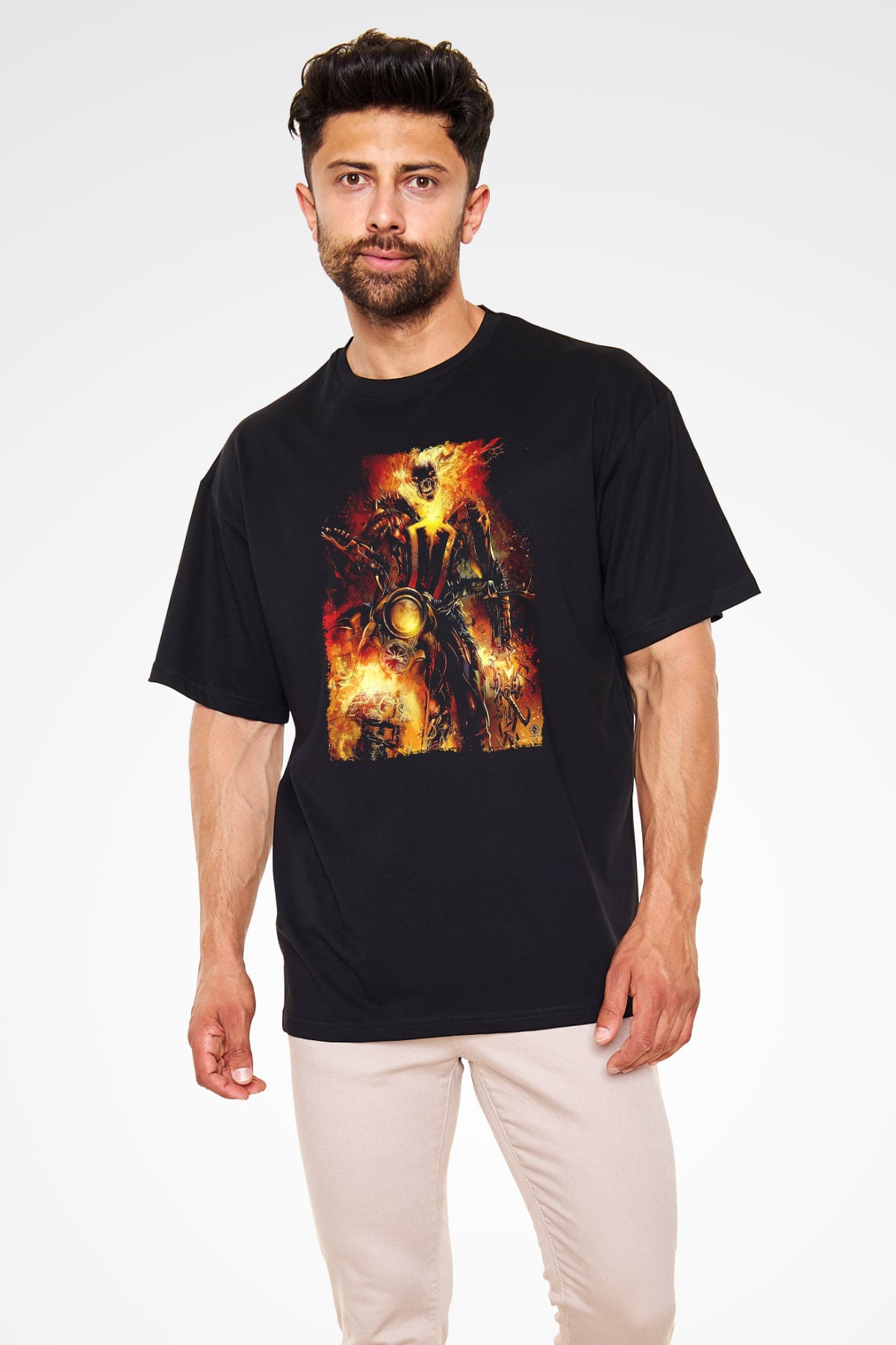 Ghost Rider Hayalet Sürücü Siyah Unisex Tişört