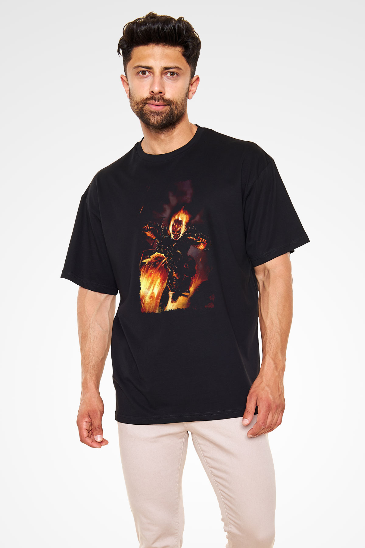 Ghost Rider Hayalet Sürücü Siyah Unisex Tişört