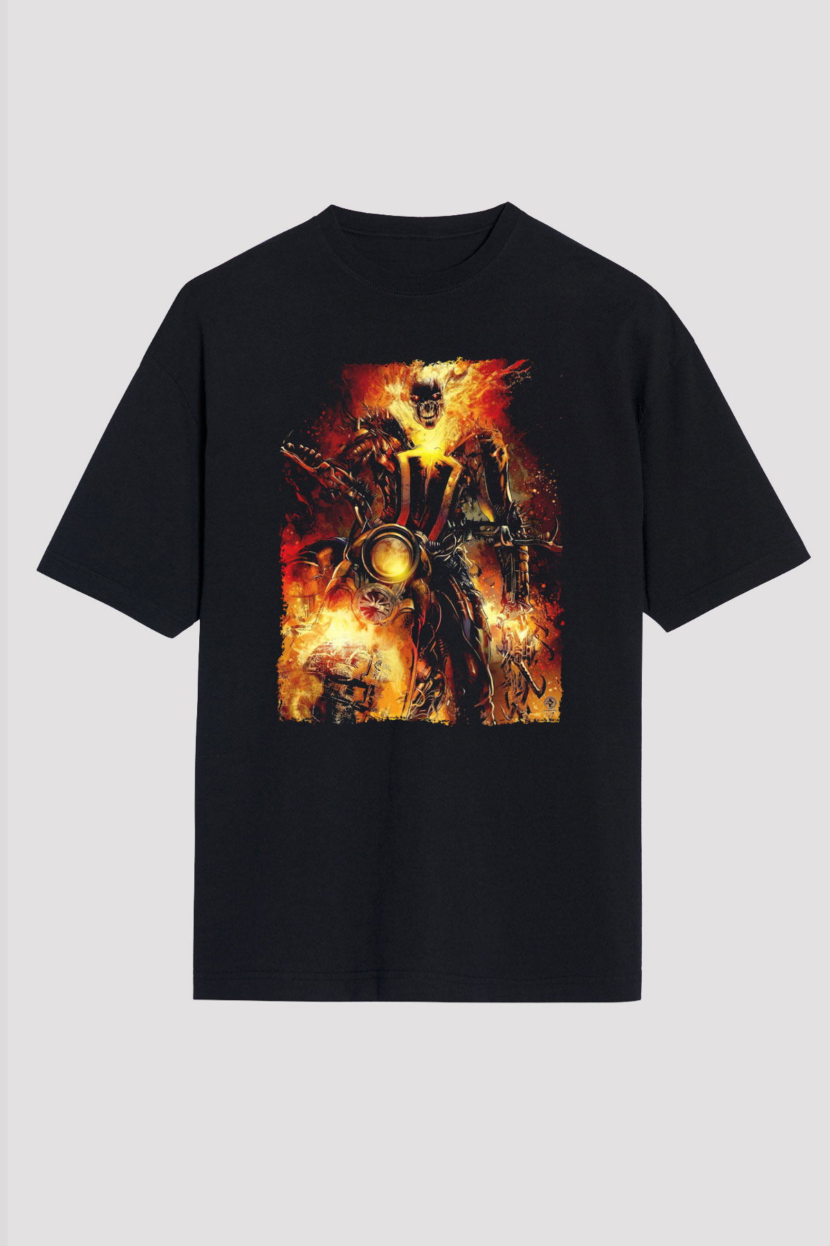 Ghost Rider Hayalet Sürücü Siyah Unisex Tişört