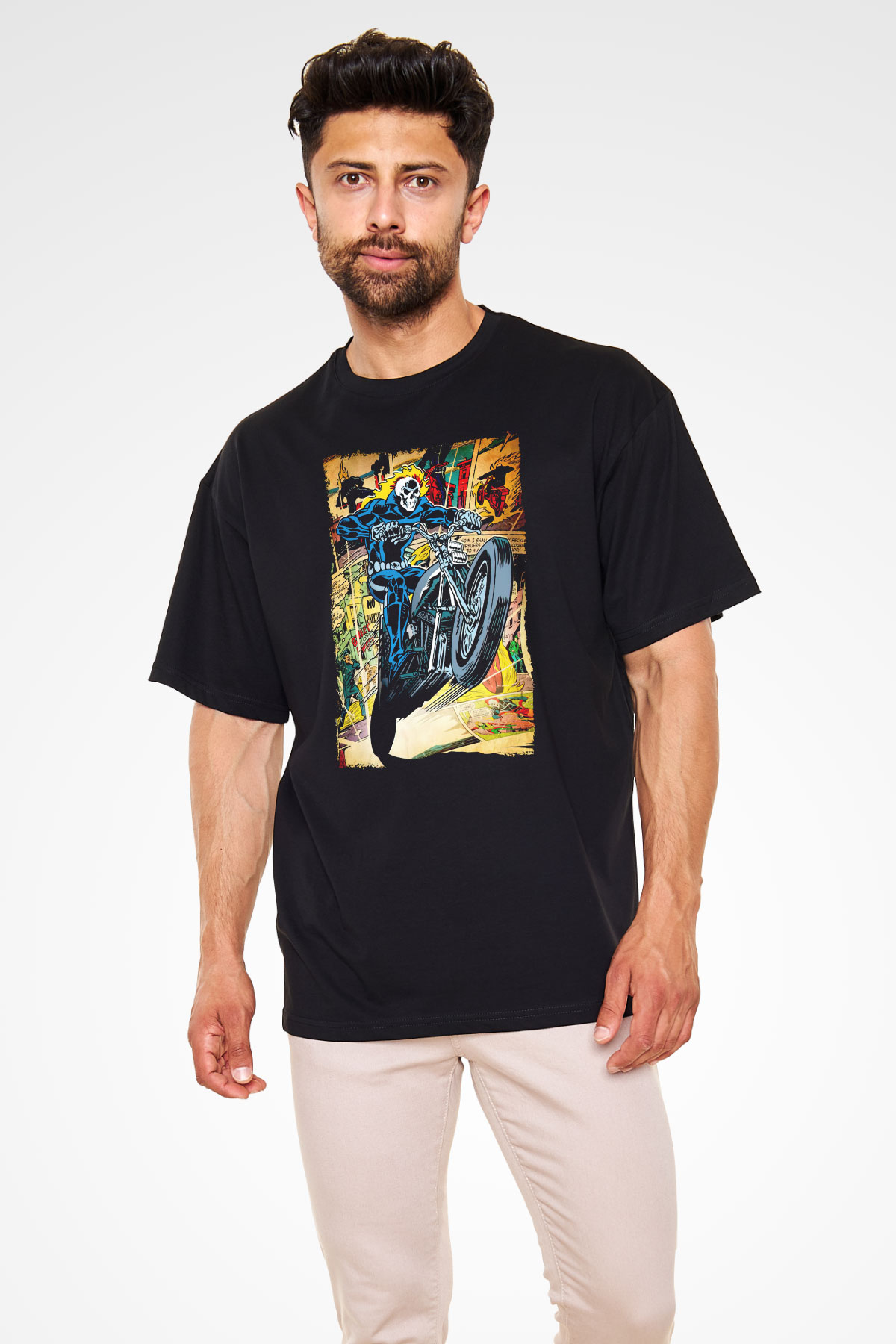 Ghost Rider Hayalet Sürücü Siyah Unisex Tişört